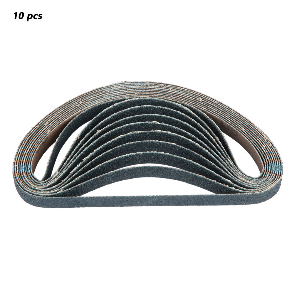 Schleifbänder Für Fingerschleifer 330 X 10 Mm, Blaues Zirkonoxid, Körnung 80, 10er-packung