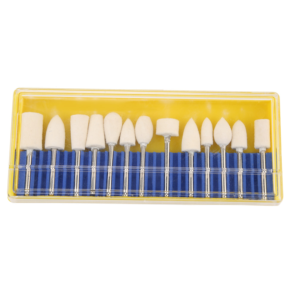Set Mit 13 Polierspitzen Aus Wollfilz Für Rotationswerkzeuge – 3 Mm Und 2,35 Mm Schaft