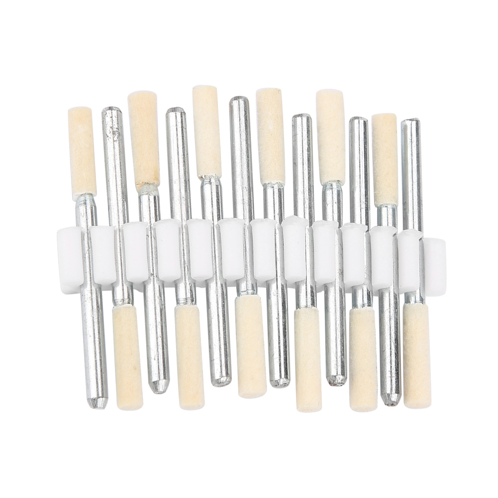 Zylindrischer Wollpolierkopf Nr. 01 3 Mm X 3 Mm – 12er-packung Für Rotationswerkzeuge, Präzises Finish Von Metallen Und Schmuck