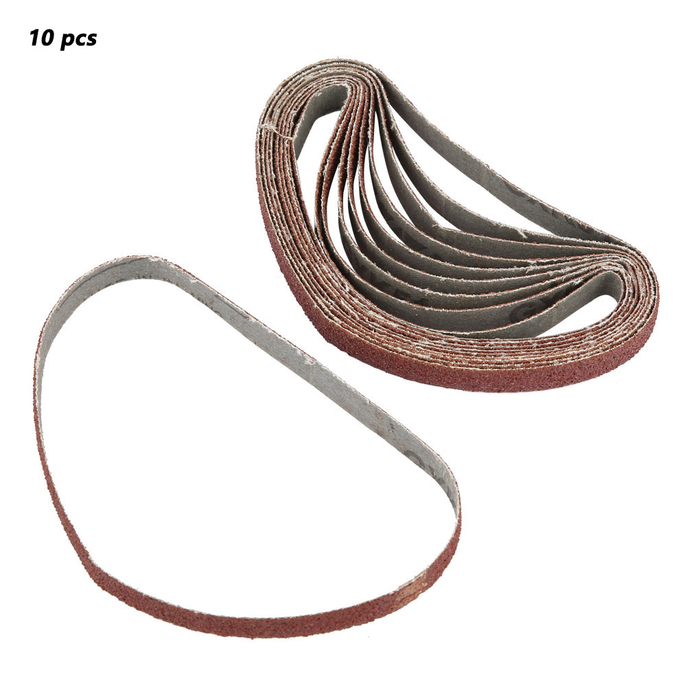 Schleifbänder Für Fingerschleifer, 330 X 10 Mm, Zirkonoxid, Körnung 80, Rot, 10er-packung