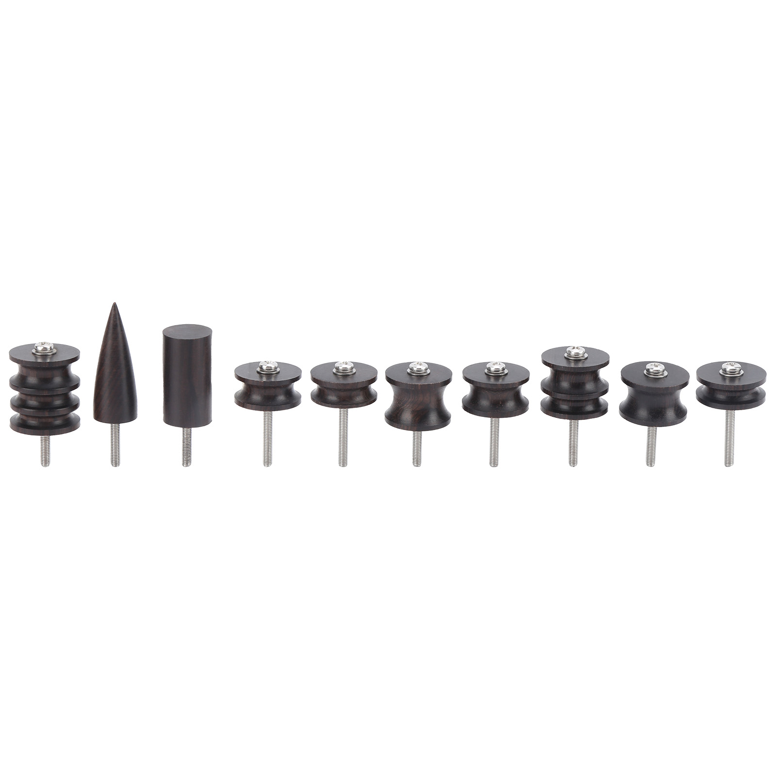 Set Mit 10 Sandelholz-lederpolierbits M3 Schwarz – Bohrzubehör Zum Kantenbearbeiten An Lederwaren Und Für Diy-projekte