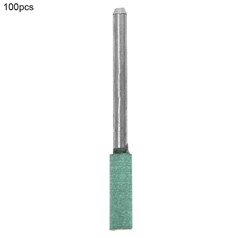 Grüne Gummipolieraufsätze, 100 Stück, 3 Mm Schaft, 4 Mm Zylindrische Form Für Winkelschleifer