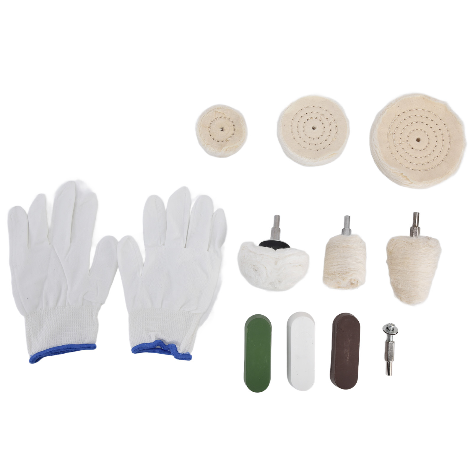 11-teiliges Polierscheiben-set Aus Baumwollflanell, Ø 6,35 Mm, Für Bohrmaschinen – Hochglanzpoliert Für Metalle Und Empfindliche Oberflächen – Universelles Zubehör