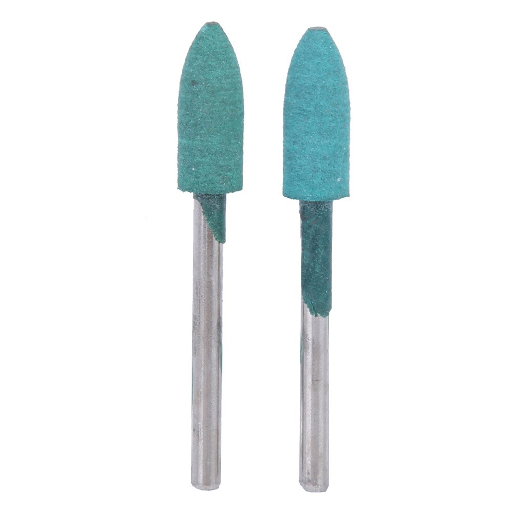 Konische Grüne Gummipolieraufsätze, 3 Mm Schaft, 3/4/5/6 Mm Durchmesser, Packung Mit 100 Stück Für Winkelschleifer