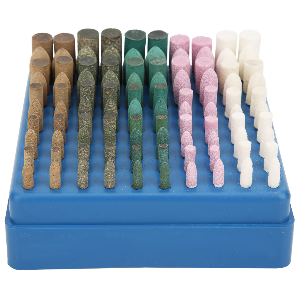 Set Mit 100 Universal-polieraufsätzen Für Rotationswerkzeuge – 3-mm-schaft – Wolle, Leder, Gummi, Schleifmittel – Komplettes Heimwerker-set