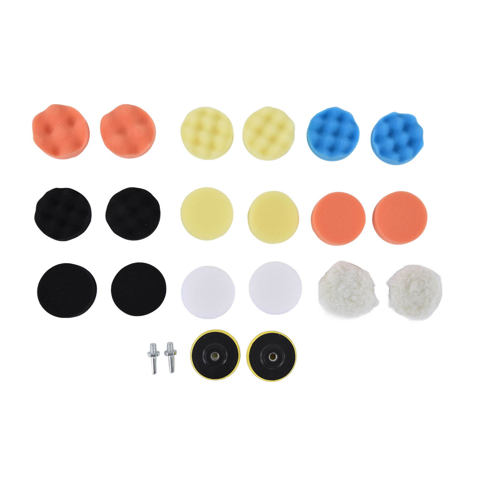 Set Mit 22 Abs-schaumstoff-polierpads (7,6 Cm) Mit Selbstklebender Klettverschluss-rückseite Zum Bohren, Wachsen, Versiegeln Und Autopolieren