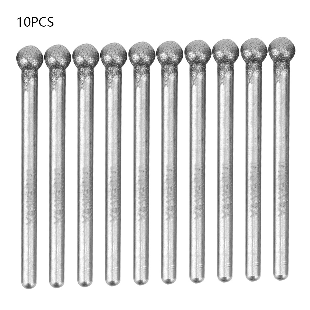 Kugelförmige Bornitrid-polierspitze (3 X 5 Mm), 10-teiliges Set, Hohe Präzision Für Die Glatte Bearbeitung Von Metallen Und Steinen