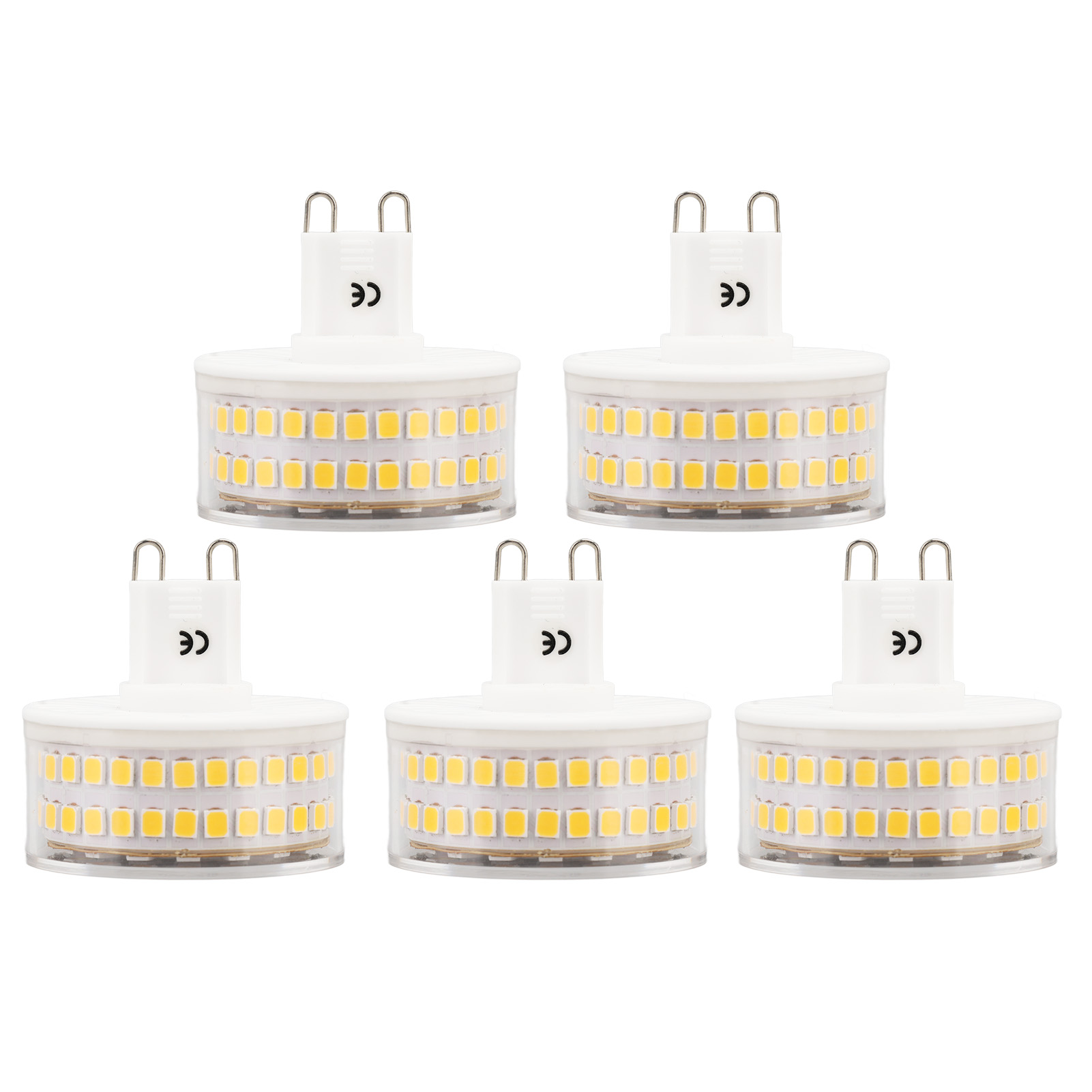2er-pack Toivize G9 5w Led-lampen, Warmweiß 3000k, Keramik, Ø40mm Für Kronleuchter Und Wandleuchten
