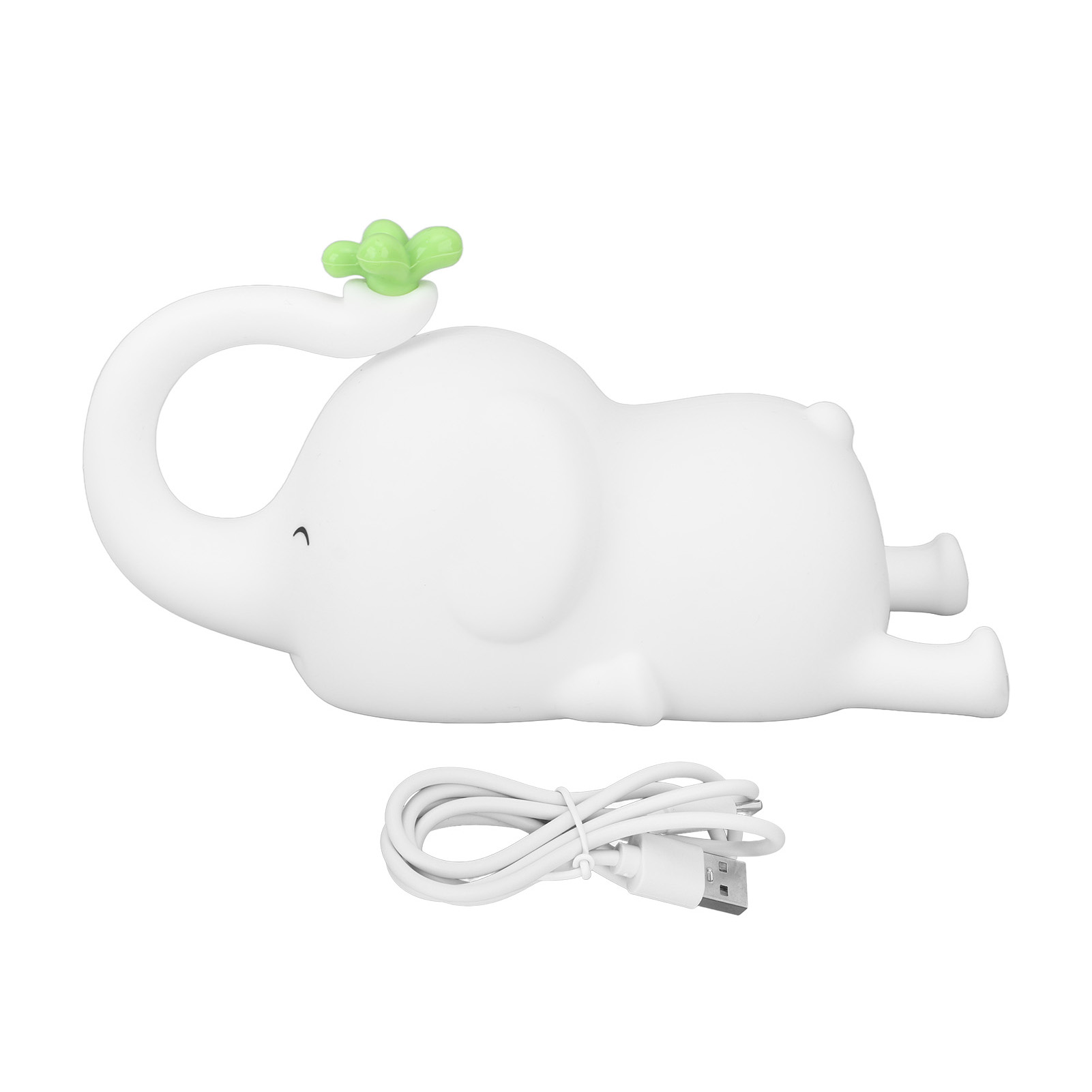 Silikon-elefanten-nachtlicht, Usb-aufladbar, 3 Helligkeitsstufen, Warmes Licht, 30-minuten-timer, Sanftes Design Fürs Babyzimmer