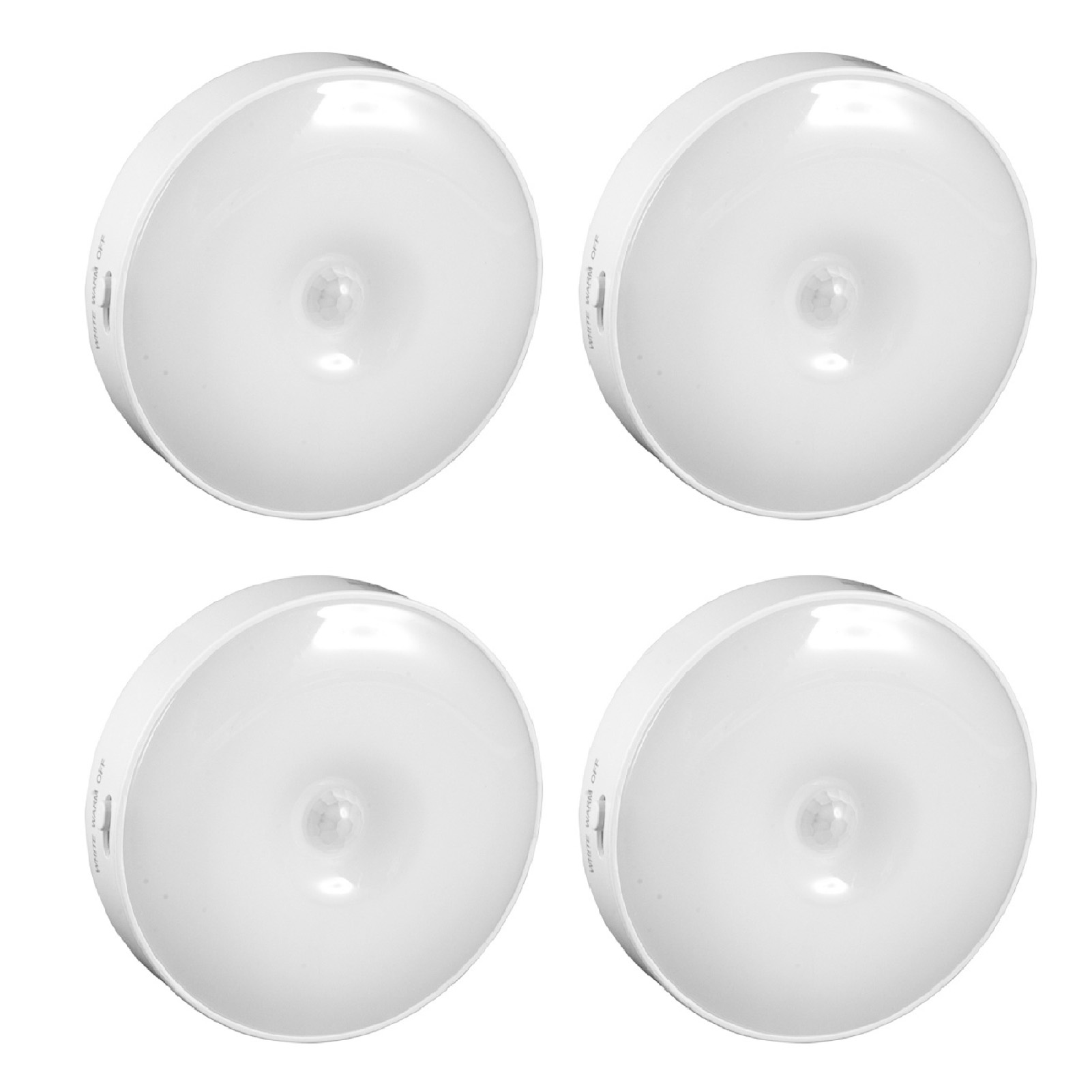 Set Mit 4 Wiederaufladbaren Led-nachtlichtern Per Usb Mit Bewegungssensor, Warmweißem Licht, Magnetisch, Kabellos Für Kleiderschrank Und Treppenhaus