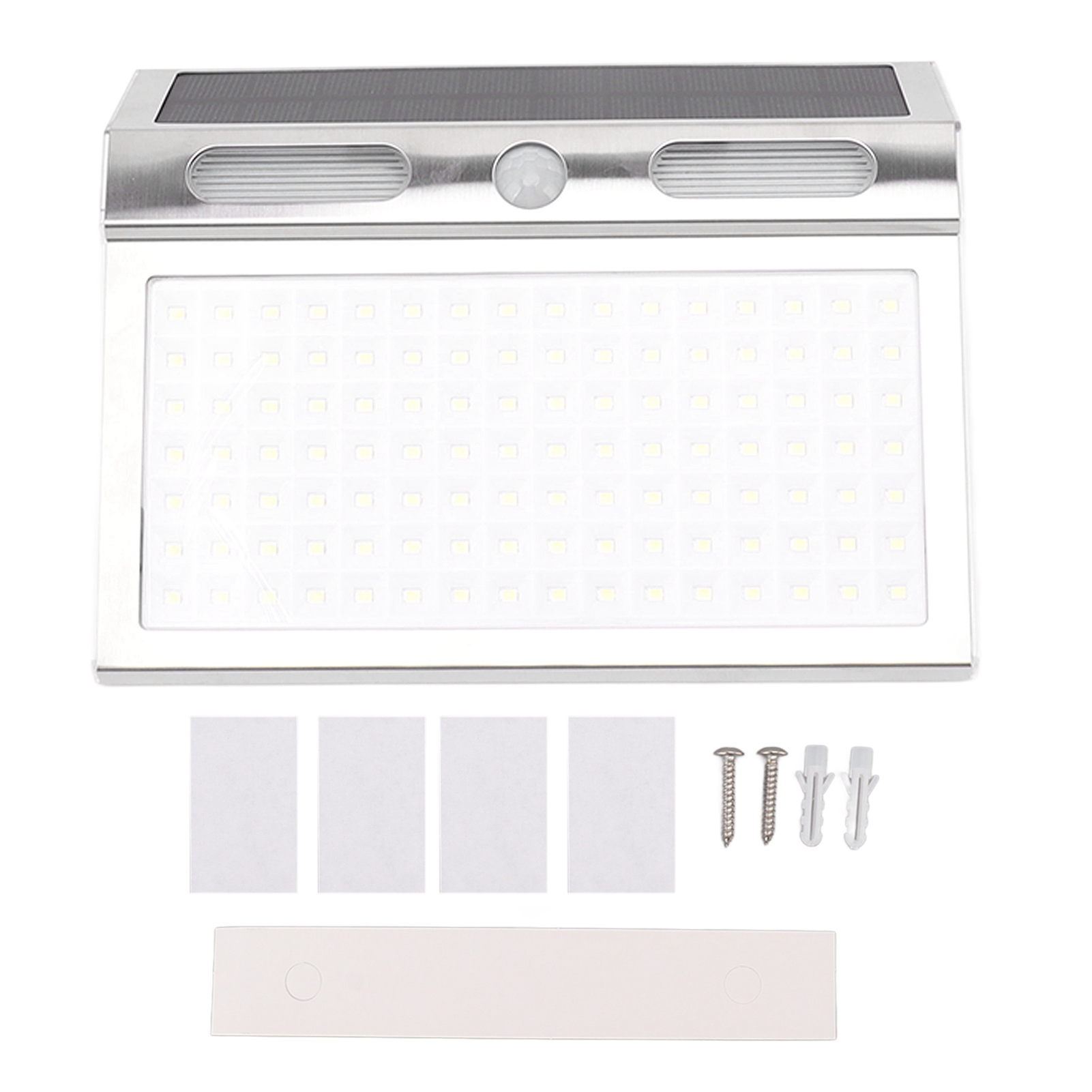 Toivize 112 Led Solar-wandleuchte, Edelstahl, Ip65, Bewegungsmelder, Warm-/kaltweißes Licht, Für Den Außenbereich