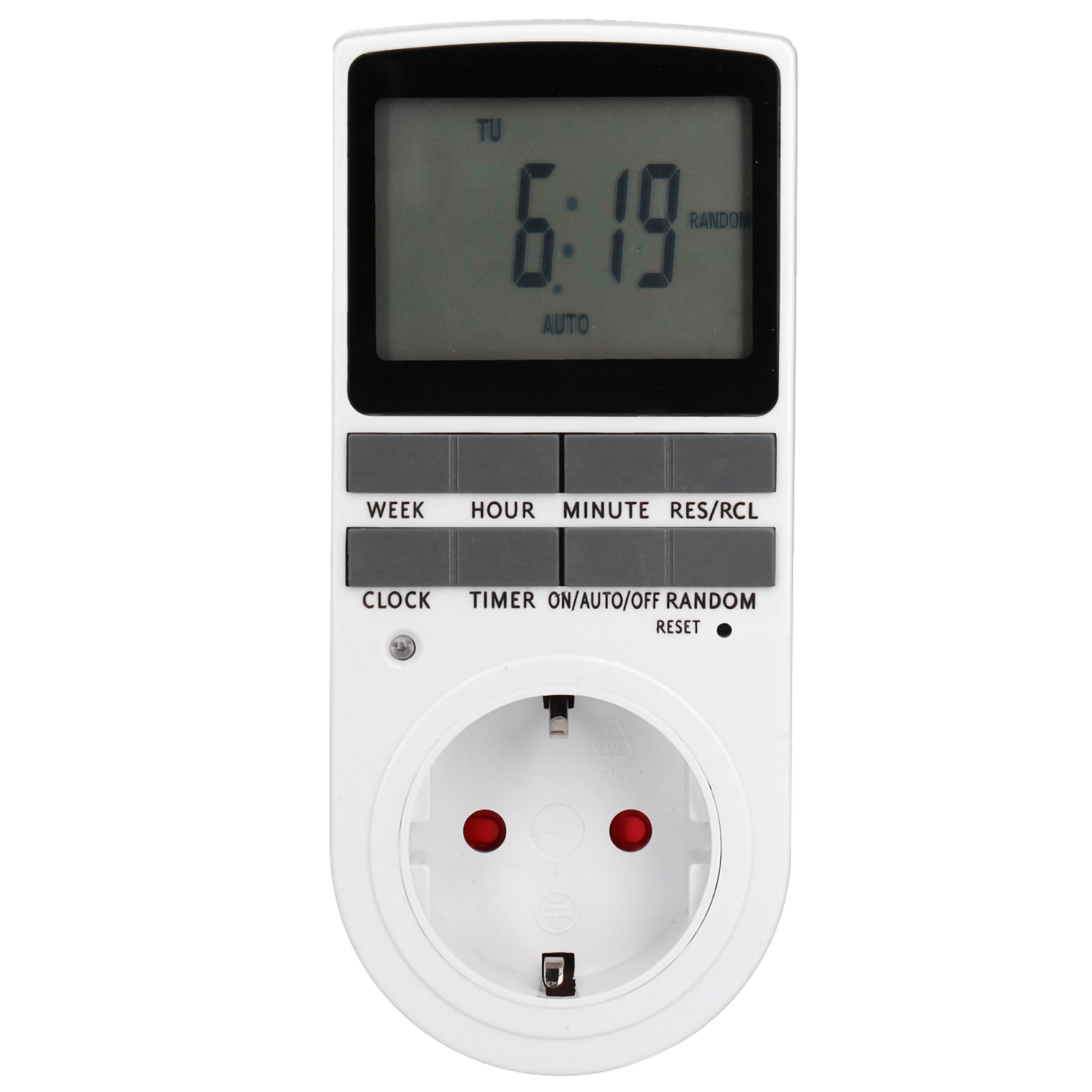 Programmierbarer Zeitschalter Von Toivize Mit Lcd-display, 240 V, Integrierter Batterie Für Lampen, Ventilatoren, Heizungen Und Hausautomation