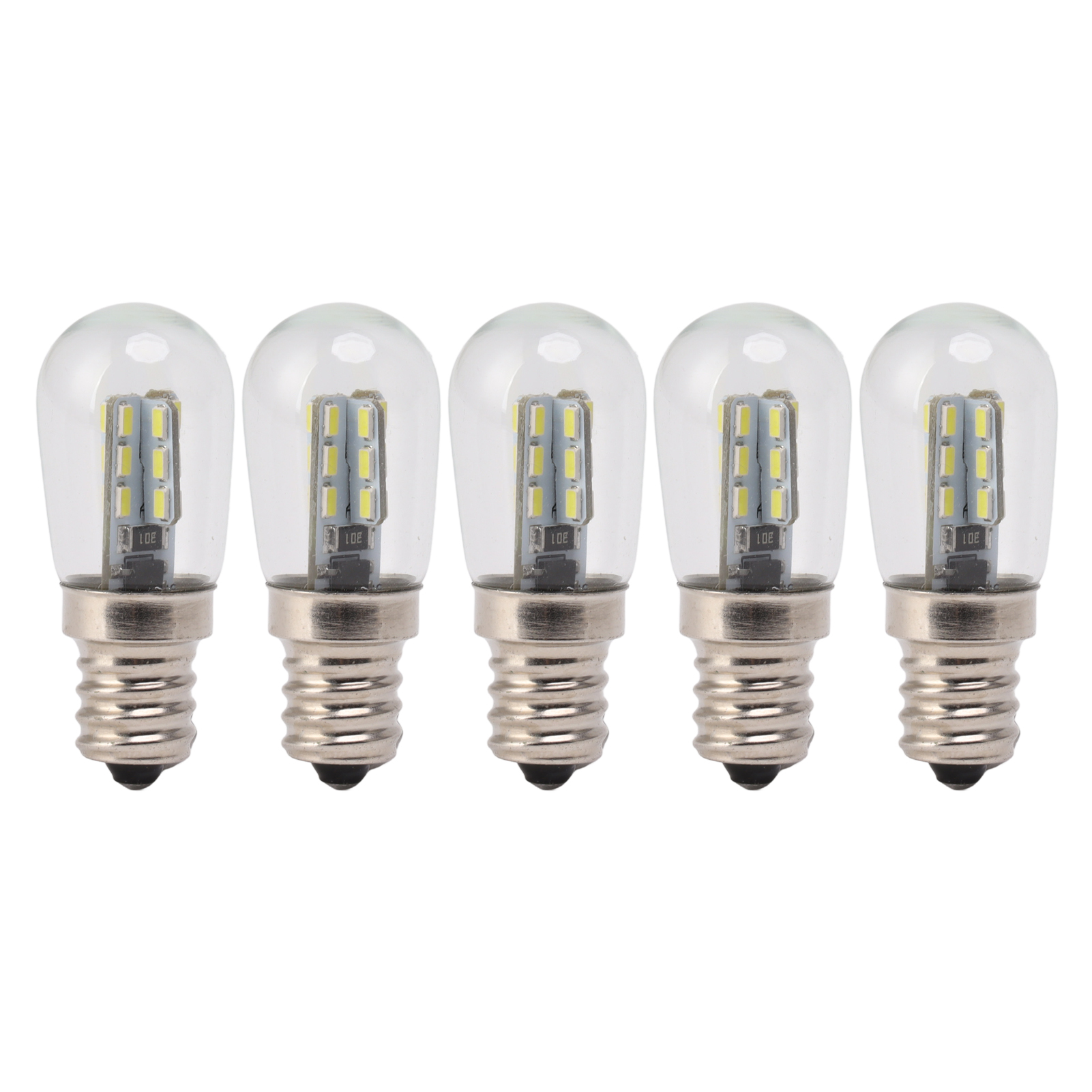 E12 Led-kühlschranklampe, 120 V, Kaltweiß, 24 Leds, Glas, Ø 20 Mm, 5er-pack