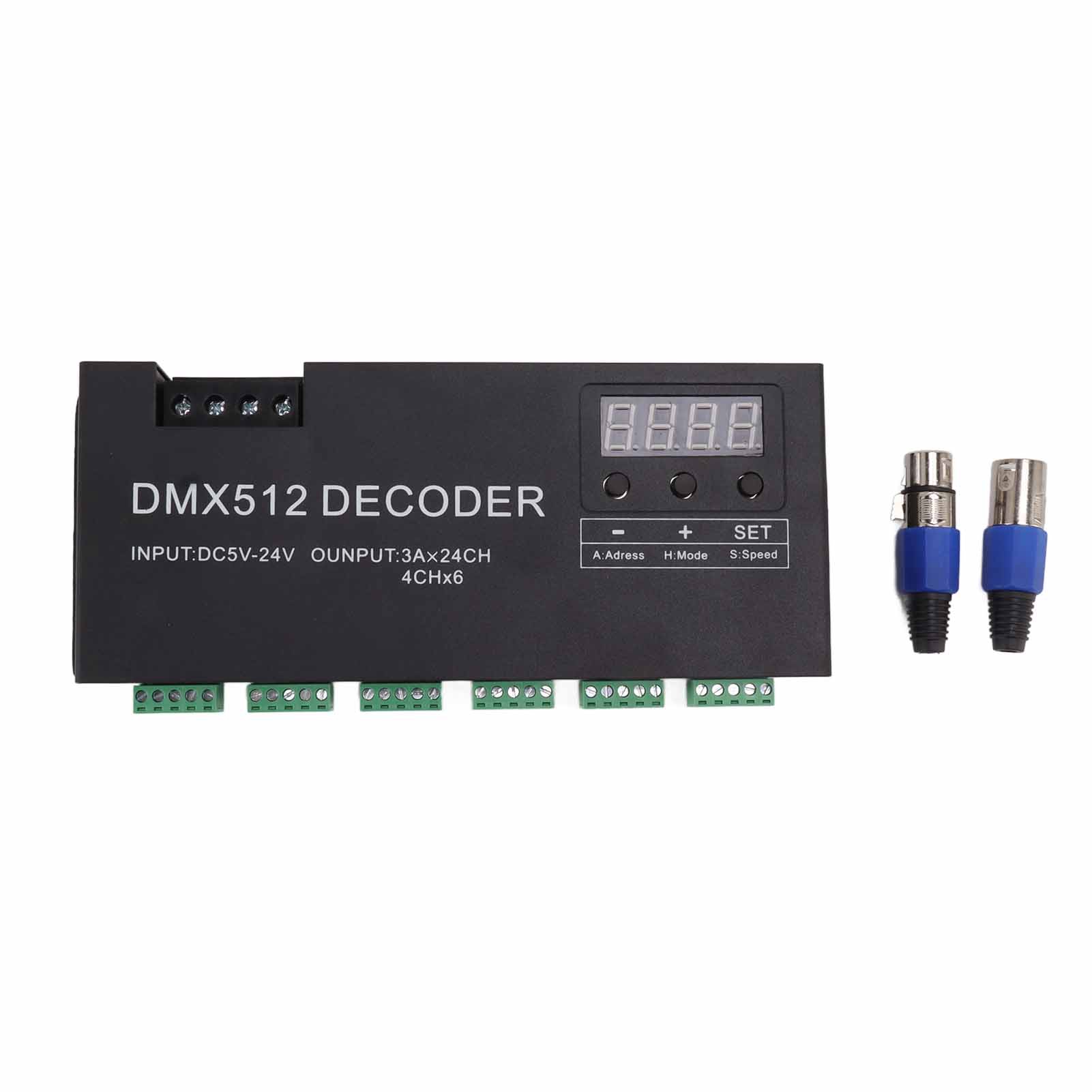 Toivize 24-kanal Rgbw Dmx512 Decoder, Digitalanzeige, Präzise Led-steuerung, 5–24 V Dc, Bühne, Bar, Event