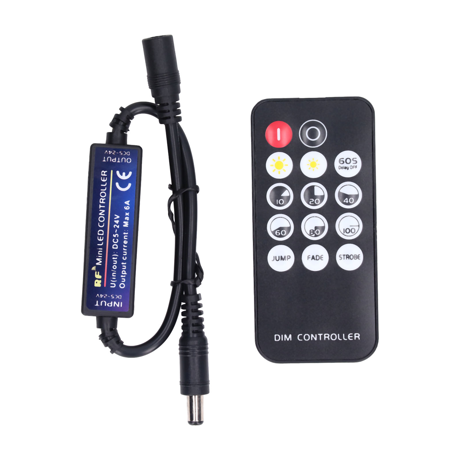 Toivize 14-tasten-miniatur-rf-led-controller Mit Dynamischen Helligkeitsmodi Für Einphasige Led-streifen Mit Gemeinsamer Anode