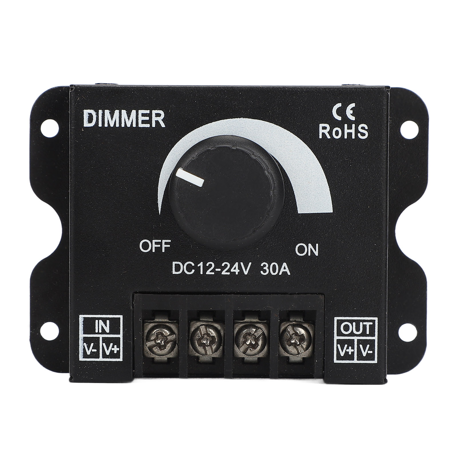 1-kanal-led-dimmer, Pwm 12–24 V Dc, Aluminiumgehäuse, Dimmer Für Einfarbige Led-streifen, Stufenlos Dimmbar, Flimmerfrei