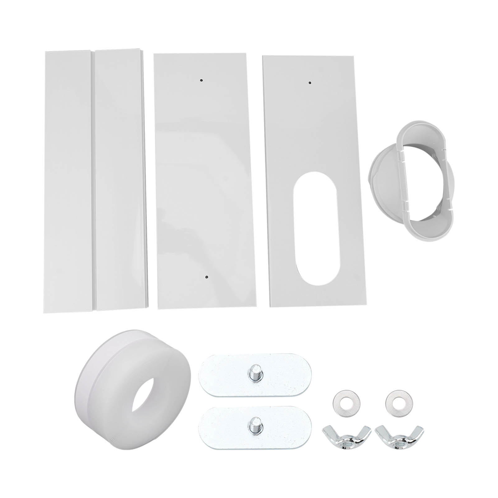 Fensterdichtungsset Für Tragbare Klimaanlagen, 3 Verstellbare Pvc-paneele 43 X 16 Cm, Geeignet Für Fenster Bis 110 Cm Breite, Schnelle Und Werkzeuglose Montage