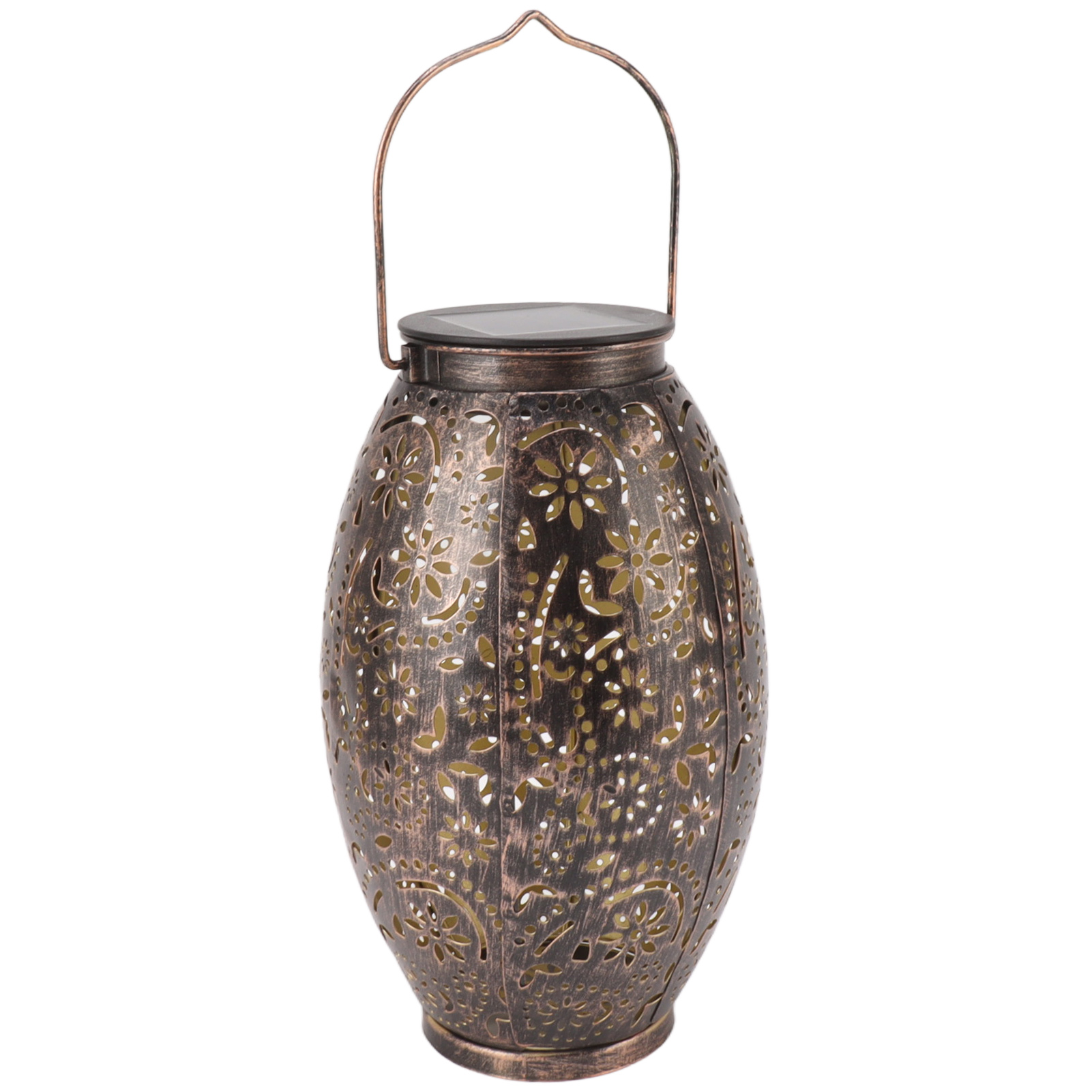 Hängende Solarlaterne – Metall (eisen & Abs) – Chrysanthemen-design (hohl) – Wasserdicht (ip44) – Elegantes Vintage-design Für Garten & Terrasse