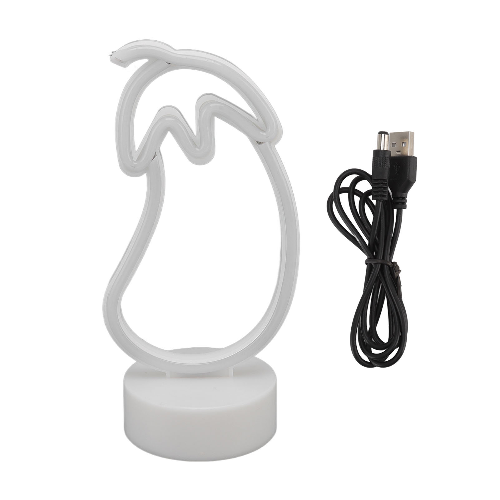 Auberginefarbenes Led-neonschild – Toivize – Usb-/akku-wiederaufladbar – 25,5 Cm Leuchtdekoration, Grün/lila