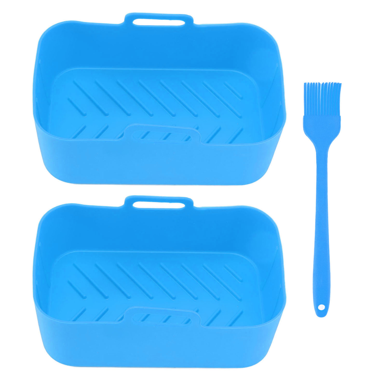 Silikonkörbe Für Ninja Dz201 Foodi 8qt Heißluftfritteuse – 2er-set Blaue, Antihaftbeschichtete Körbe, Hitzebeständig Bis 230 °c