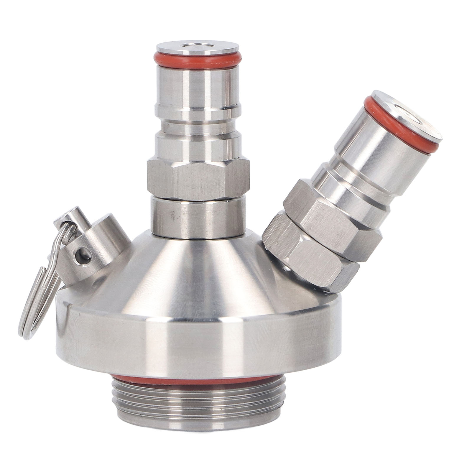 Mini-fass-bierzapfanlage Aus Edelstahl, Doppeltes Kugelventil, Auslaufsicher, Kompatibel Mit 2- Bis 10-liter-fässern, Maximaler Druck 60 Psi, Mfl-anschluss