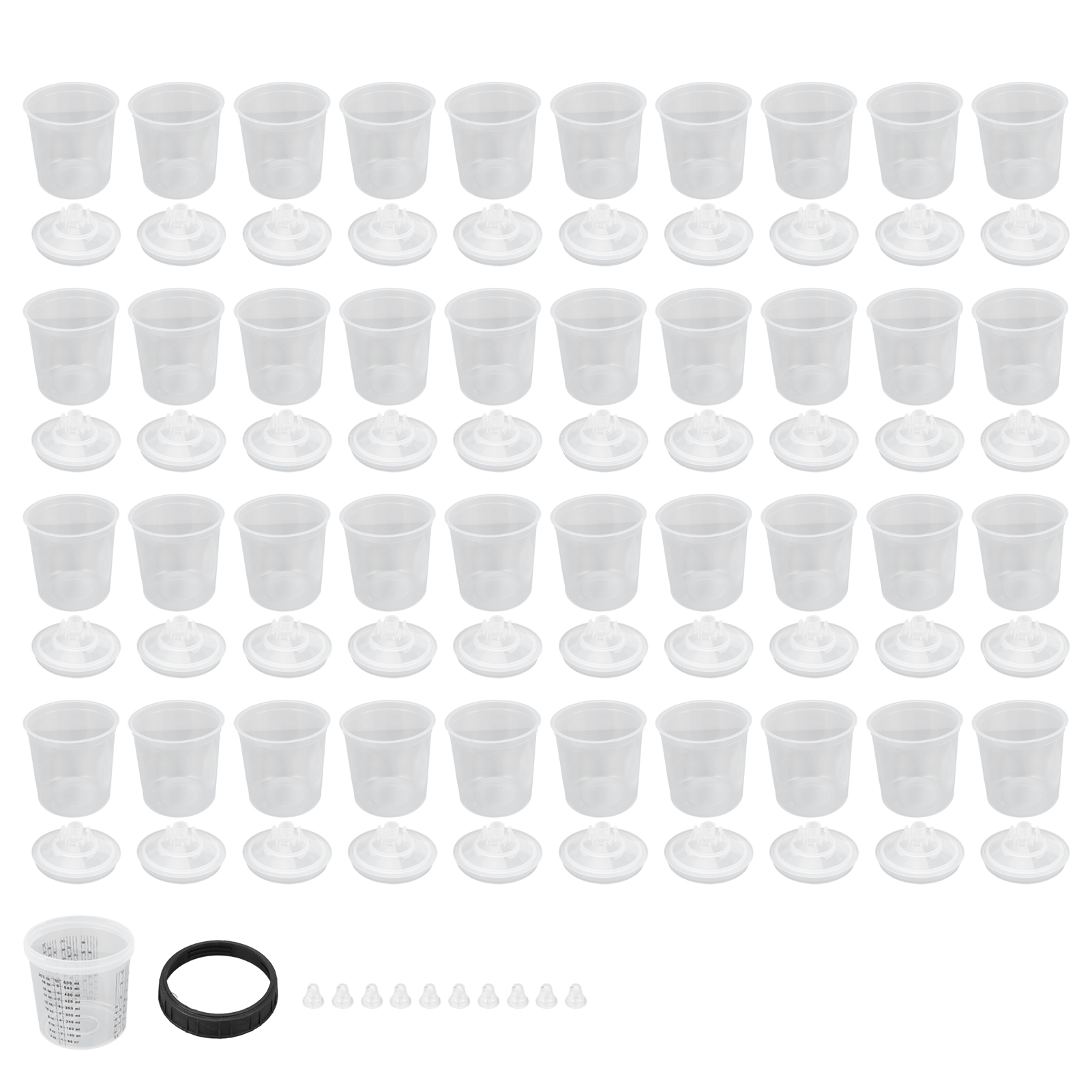 Packung Mit 92 Einweg-einsätzen Für Autolackierpistolen F110806 0-600ml Abs