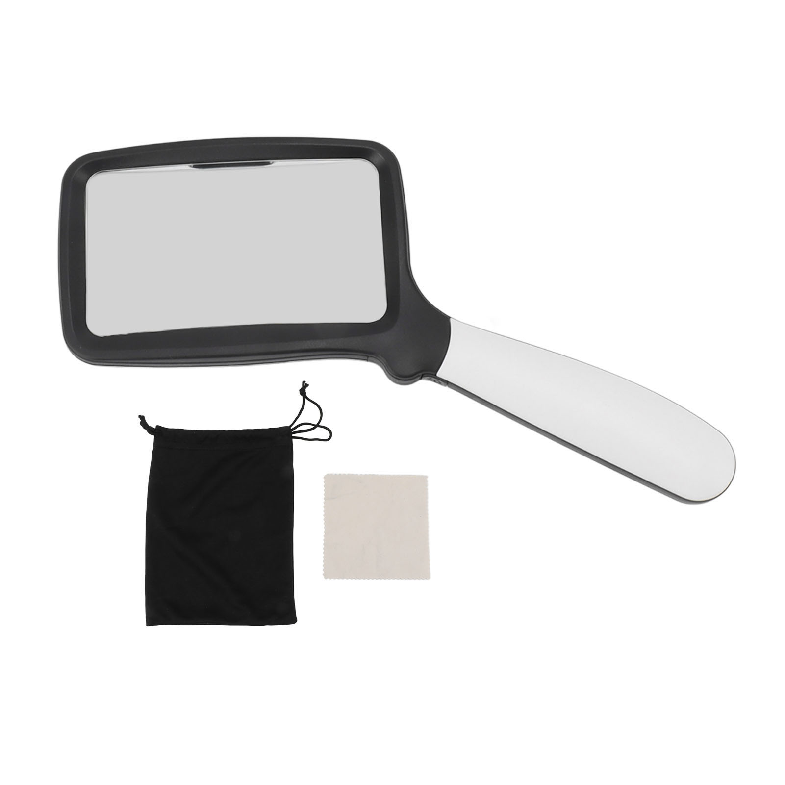 Faltbare 3-fach Vergrößernde Led-leselupe, 110 X 62 Mm Rechteckige Glaslinse, 5 Einstellbare Led-beleuchtung Für Senioren, Robustes Abs-gehäuse