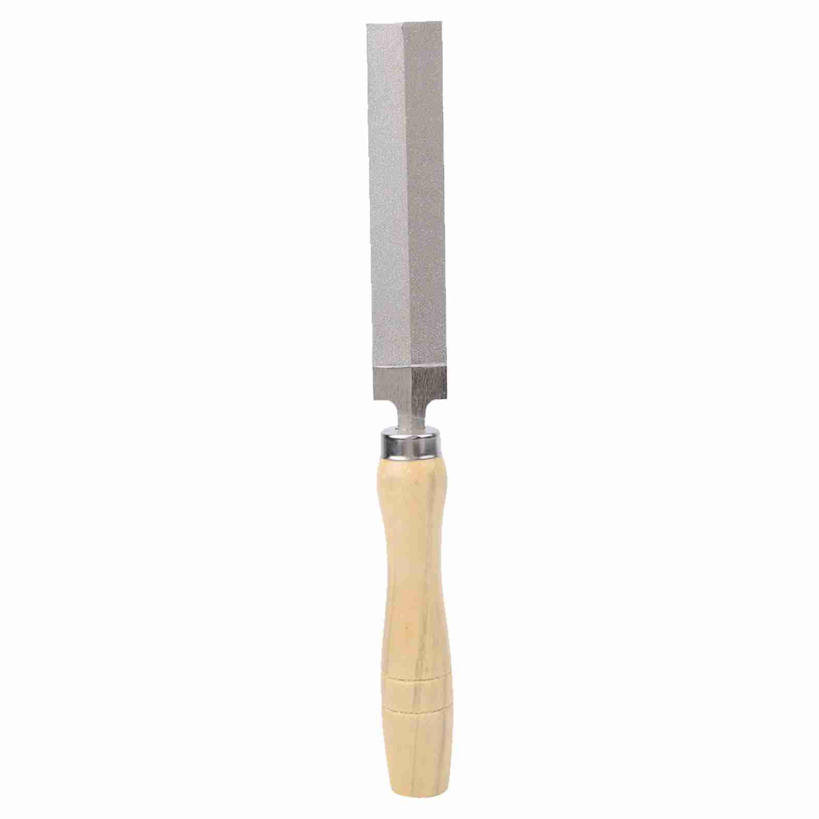 125 Mm Diamantfeile Mit Rautenform – Holz, Glas, Keramik – Ergonomischer Holzgriff – Präzisionswerkzeug Zum Schleifen Und Polieren