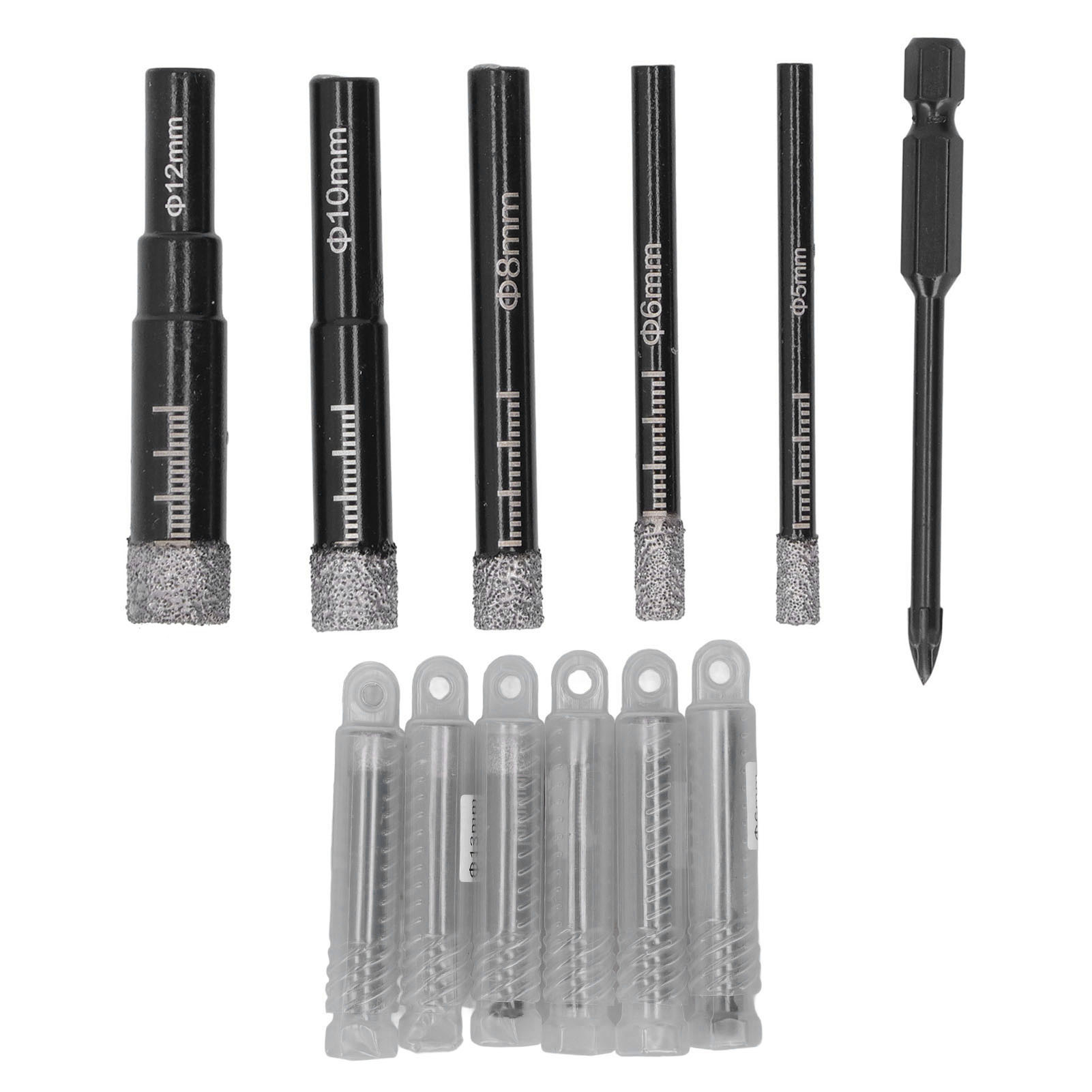 6-teiliges Diamantbohrer-set Für Fliesen Und Glas, 5–12 Mm, Universal-rundschaft, Hochwertiger Stahl, Präzises Bohren Ohne Ausbrechen