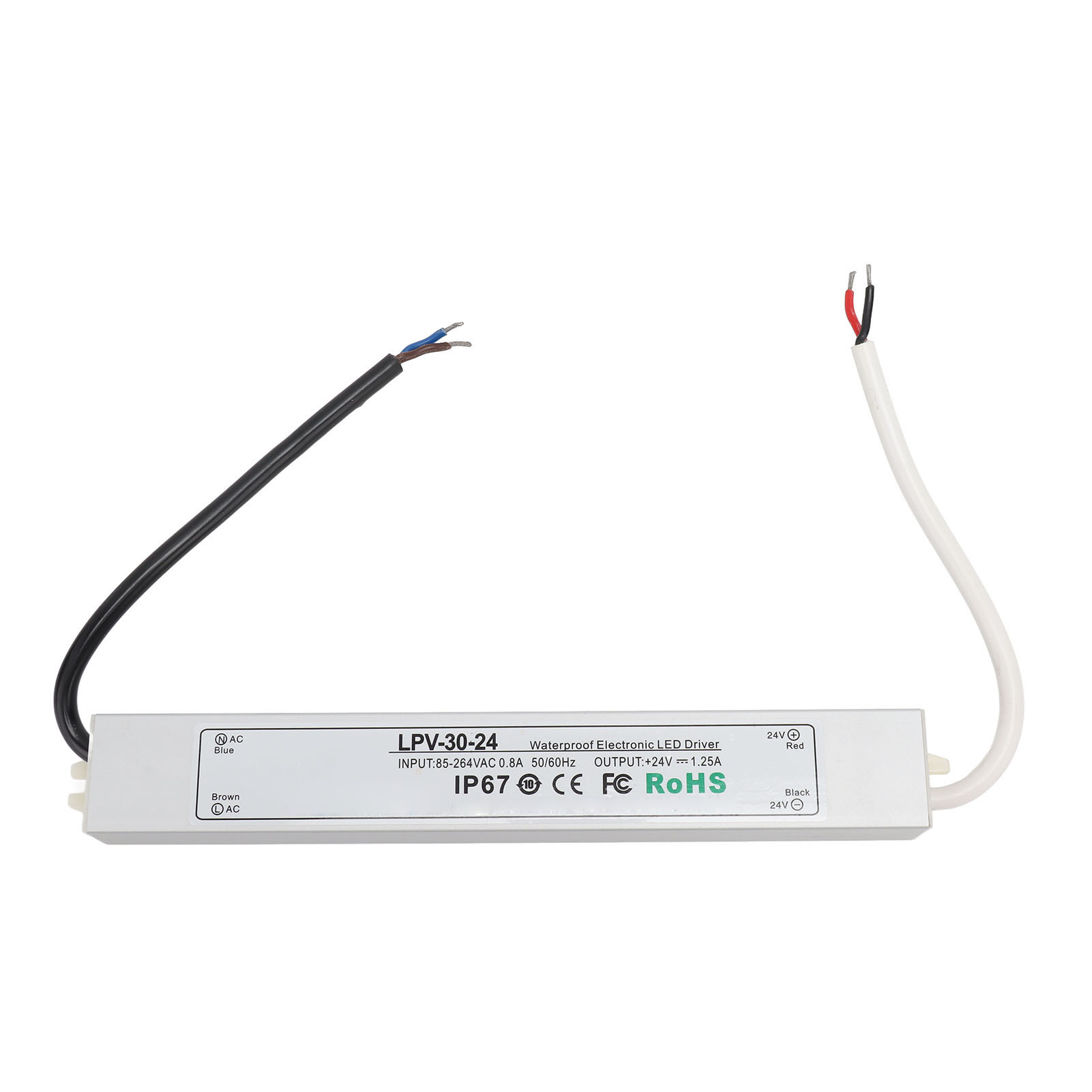Toivize 30w Led-netzteil, Ip67, 24v, 1,25a, Wasserdicht, Aluminiumgehäuse Für Außenbeleuchtung Und Überwachungskameras