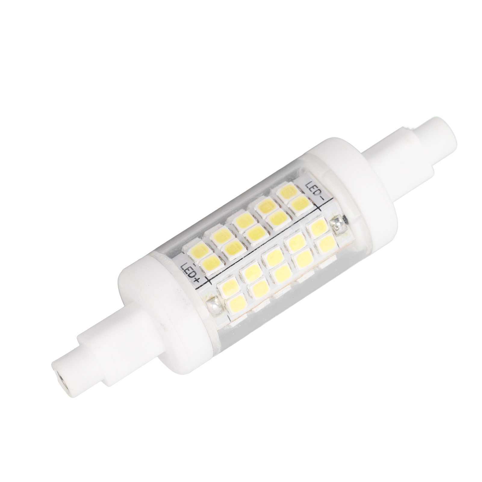 R7s 80-mm-led-lampe, 5 W, Kaltweiß (6000 K), 60 Leds, Doppelsockel, Keramik-pc, Halogenersatz, Energiesparend