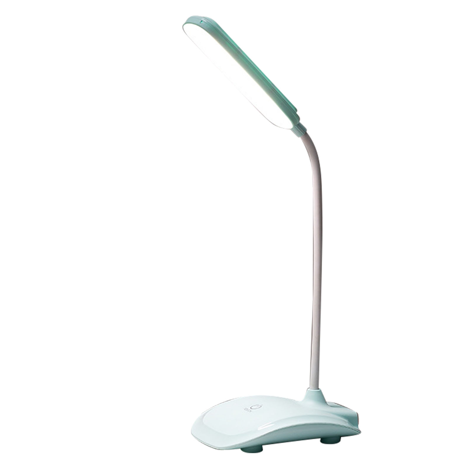 Cyanfarbene Led-schreibtischlampe Mit Touch-funktion, 3 Farbtemperaturen, Stufenlos Einstellbarer Helligkeit, 360° Flexiblem Arm, Usb-aufladbar, Modernem Design Und Flimmerfreiem, Augenschonendem Lich