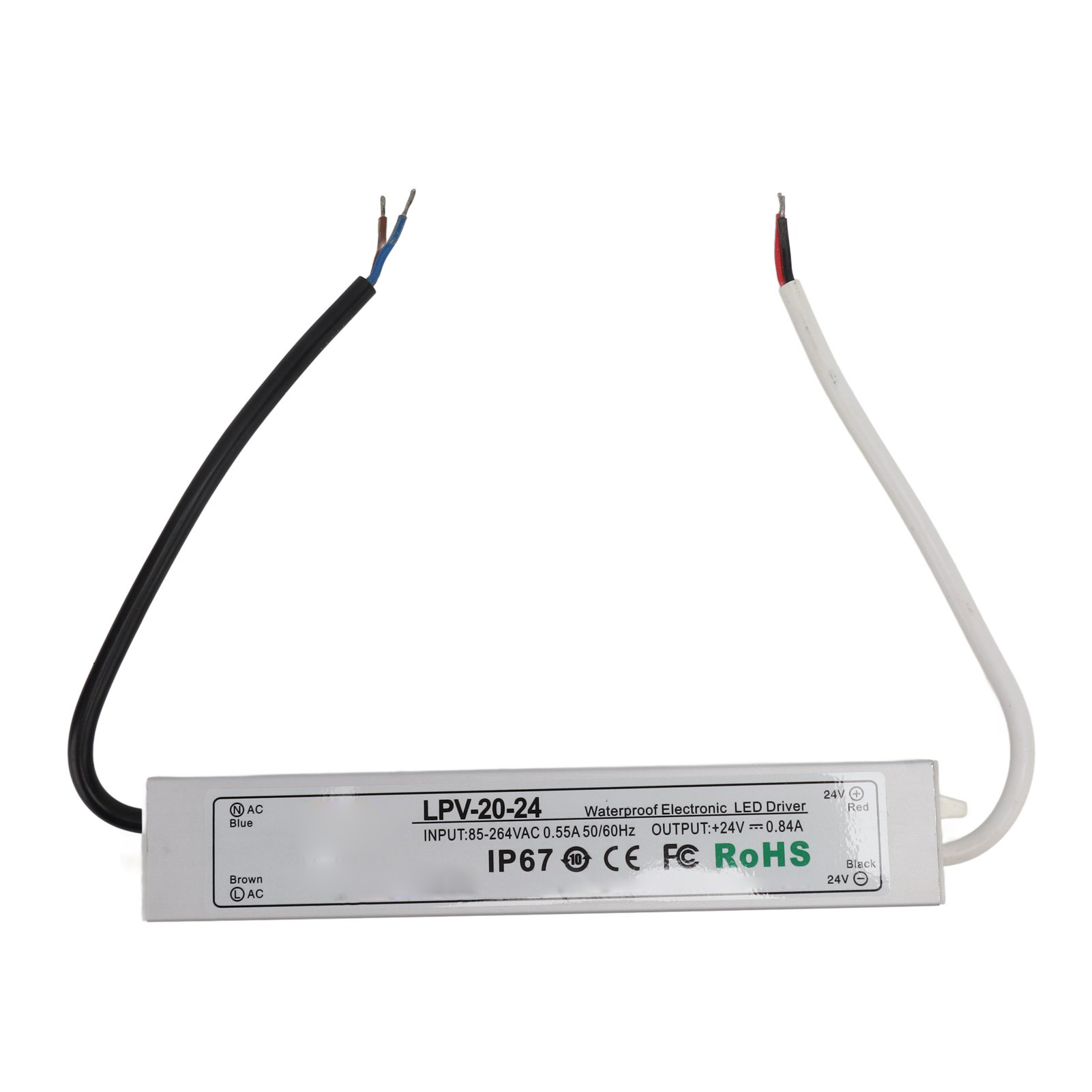 Toivize 24v 20w Led-netzteil, Ip67 Wasserdicht, Aluminiumgehäuse Für Außenbeleuchtung Und Überwachungskameras