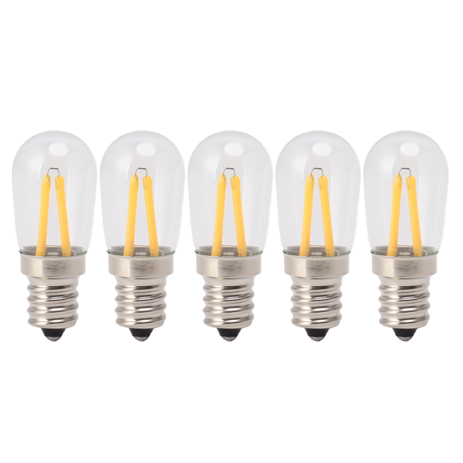 E12 Led-kühlschranklampe, 5er-pack, 120 V, Robustes Glas, Warmweißes Licht, Kompakt, 45 X 20 Mm, Geringer Energieverbrauch Für Gefrierschränke