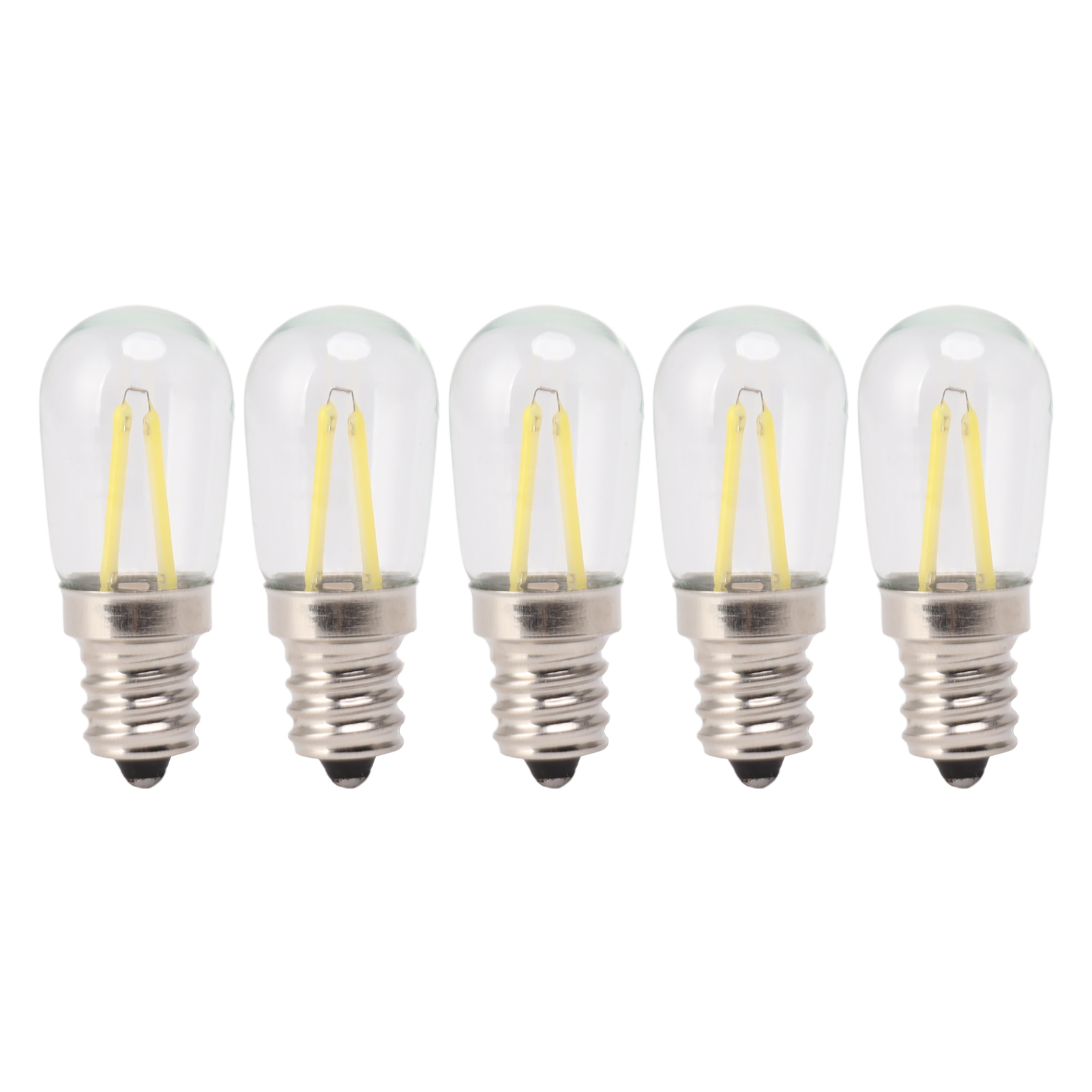 E12 120v Led-kühlschranklampe, 5er-pack, Kaltweiß, Geringe Wärmeentwicklung, Robustes Glas, 45 X 20 Mm, Kompakte Innenbeleuchtung