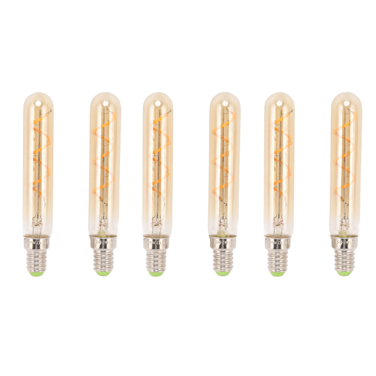 Set Mit 2 E14 Röhren-led-lampen In Gold, T20x120mm, 3w, Warmweißes Licht (2300k), Retro-design Für Pendel- Und Wandleuchten