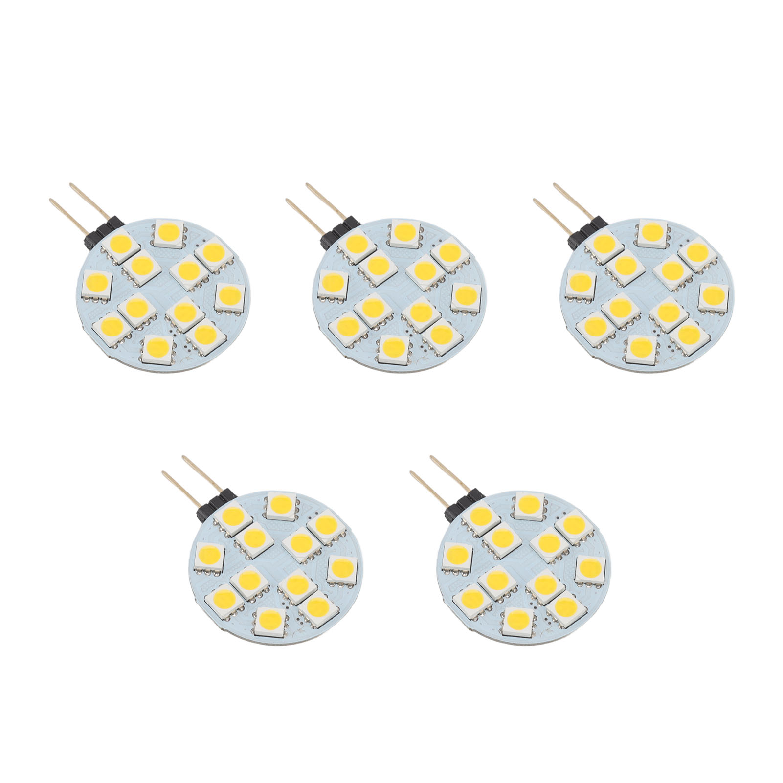 Toivize G4 Led-lampen 12v 2w Aluminium Warmweiß 5er-pack
