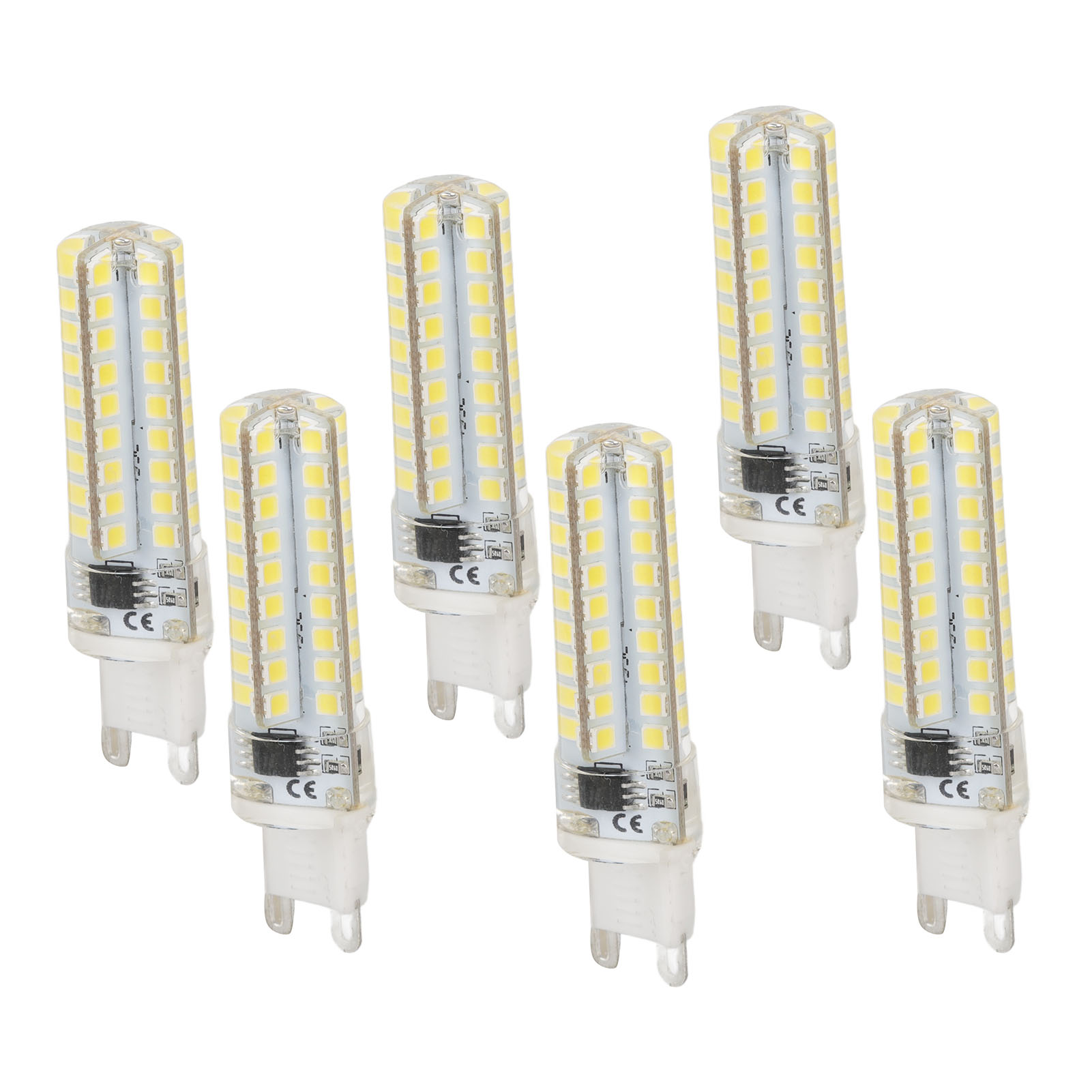 6er-pack Dimmbare G9-led-lampen, 5 W, 450 Lm, Aluminium, 72 Leds, Warmweißes, Flimmerfreies Licht Für Die Innenbeleuchtung