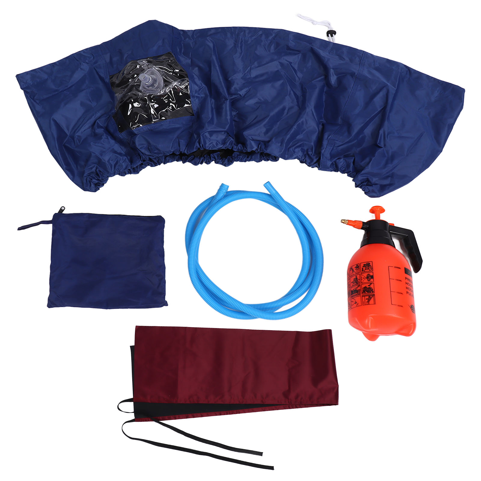 Wandmontiertes Klimaanlagen-reinigungsset Mit Wasserdichter Abdeckung Und Ablaufschlauch – Polyester 100 X 36 Cm, Schnelle Und Werkzeuglose Montage, Schützt Wände Und Böden