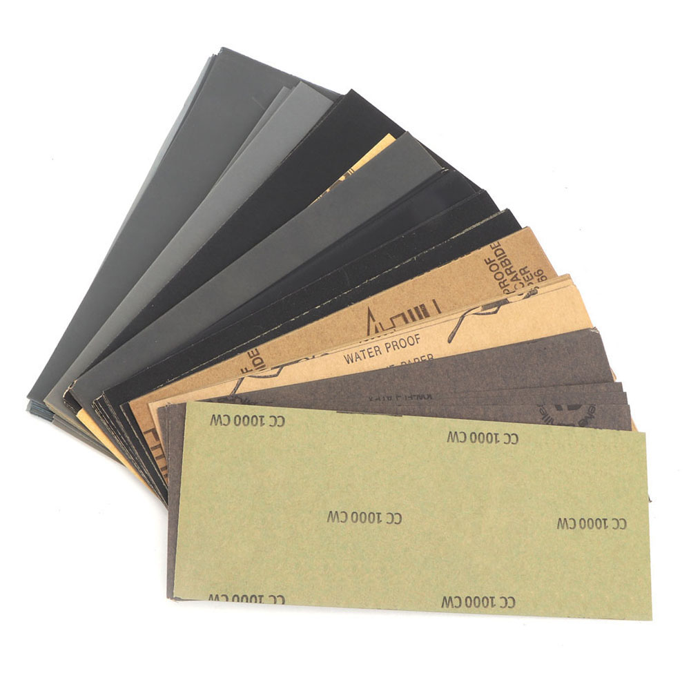 Toivize Nass-/trockenschleifpapier 93 X 230 Mm, Packung Mit 90 Aluminiumfolienblättern, Verschiedene Körnungen Von 400 Bis 7000, Zum Schleifen Von Holz Und Metall