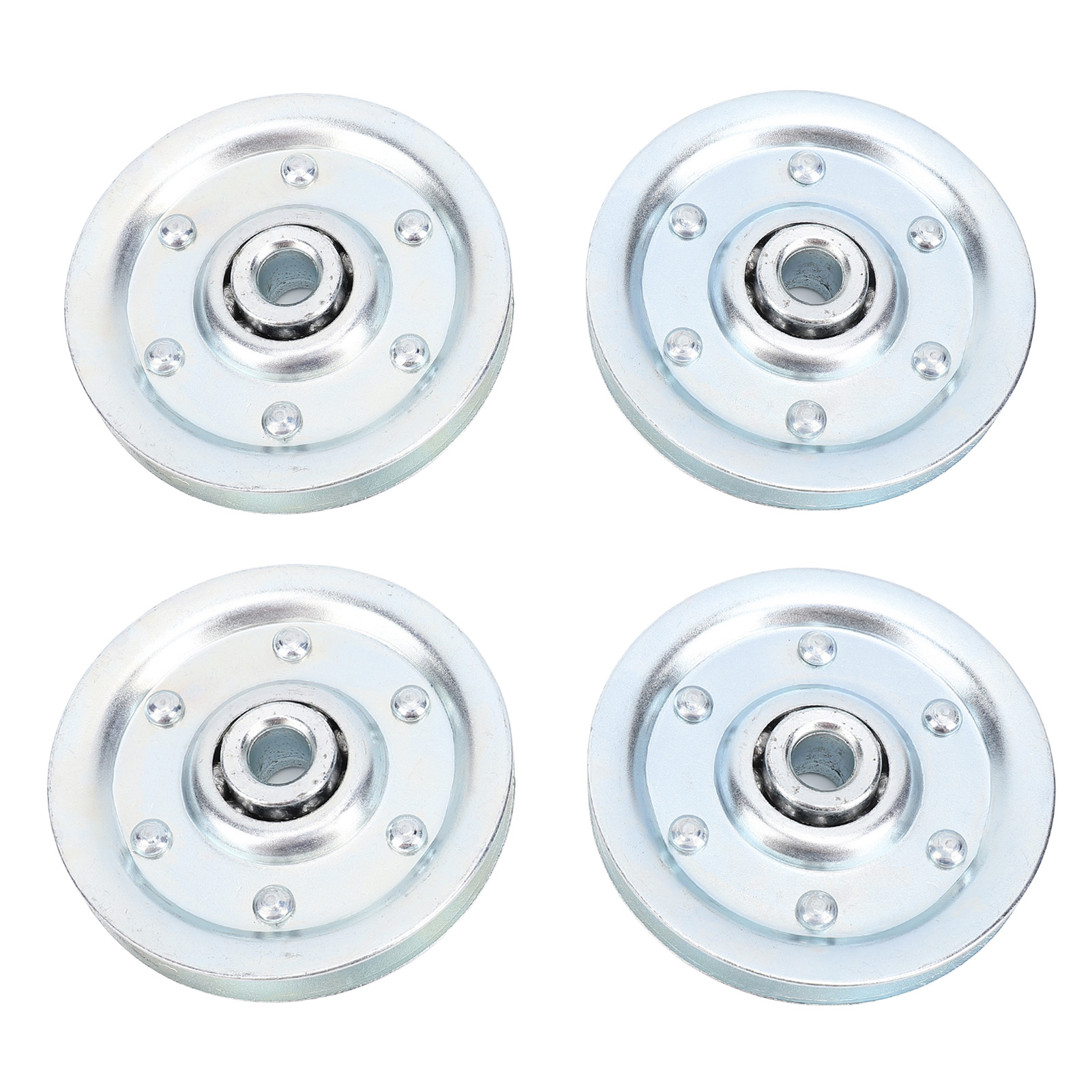 Toivize 76 Mm (3 Zoll) Garagentorrollen-set, 4er-set, Verzinktes Metall, Geräuscharm, Tragkraft 90 Kg