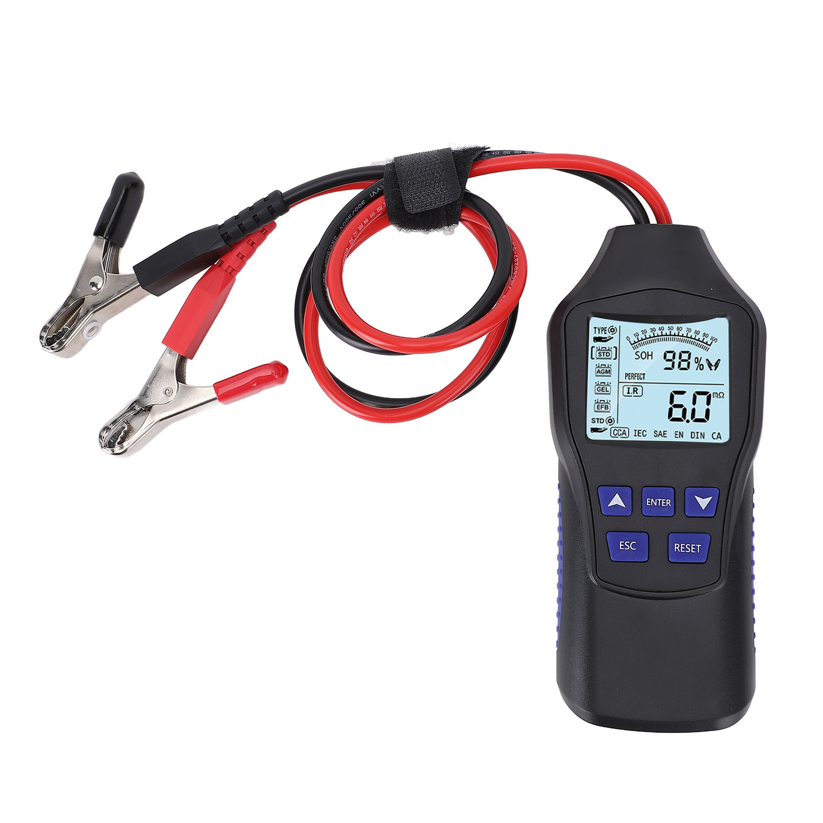 Toivize 12v/24v Batterietester Mit Lcd-display, Kaltstartstromanalyse (cca), Für Lichtmaschinen, Autos, Motorräder, Lkw Und Boote, Agm Start-stopp, Kompakt Und Robust