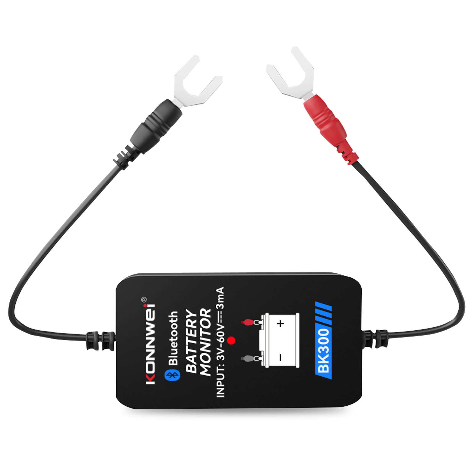 Toivize Bk300 Kabelloser Batterietester, Bluetooth 5.0 Smart Für 12v/24v Fahrzeuge, Kompaktes Schwarzes Abs