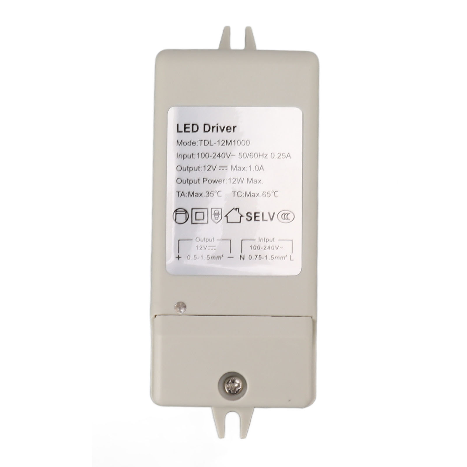 Toivize Tdl-12m1000 12w 12v 1a Konstantstrom-kompakt-abs-led-transformator Für Led-streifen Im Innenbereich