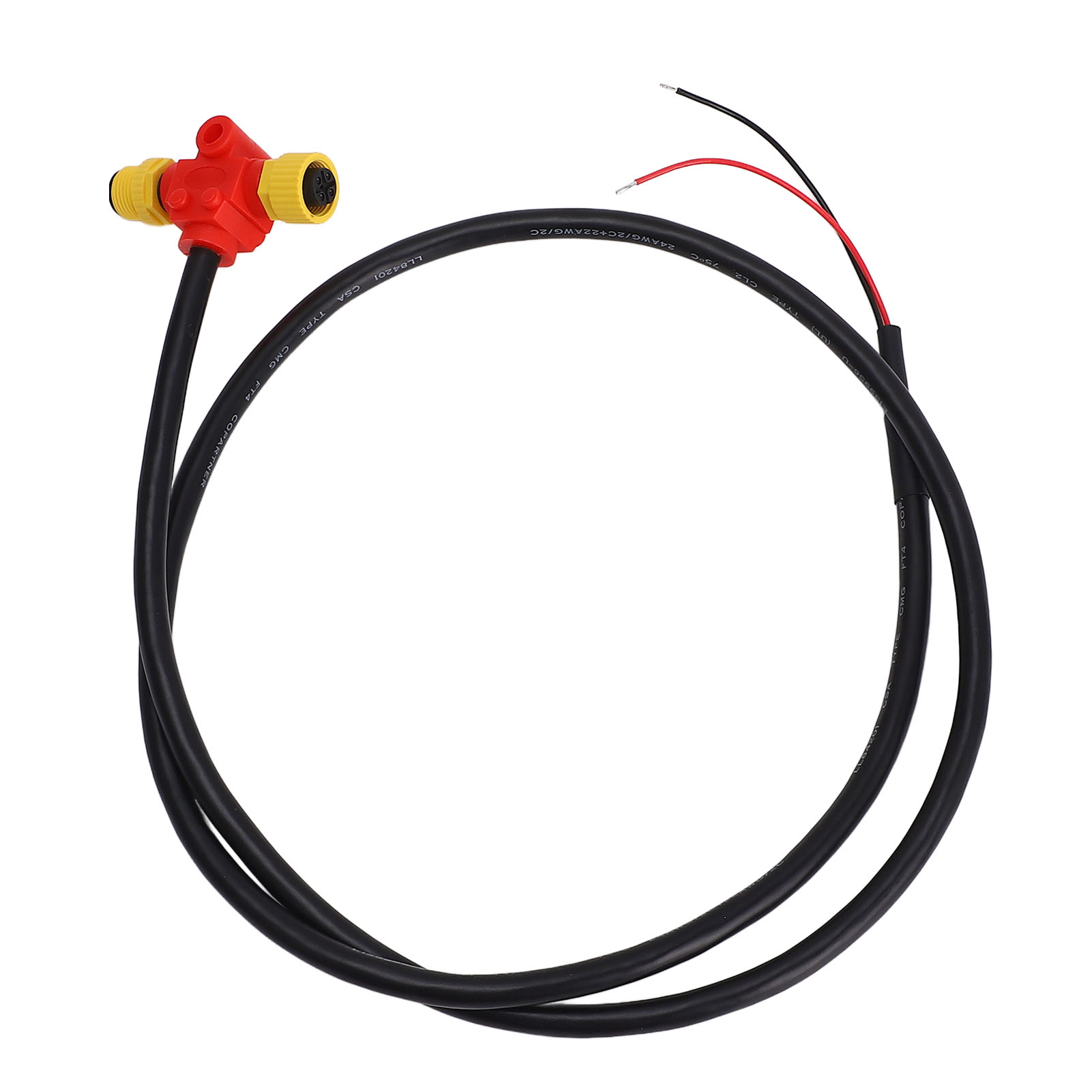 Toivize Nmea 2000 Stromkabel Mit M12 T-stecker, 5-adrig, 1 M, Verstärktes Abs, Kompatibel Mit Schiffsnetzen