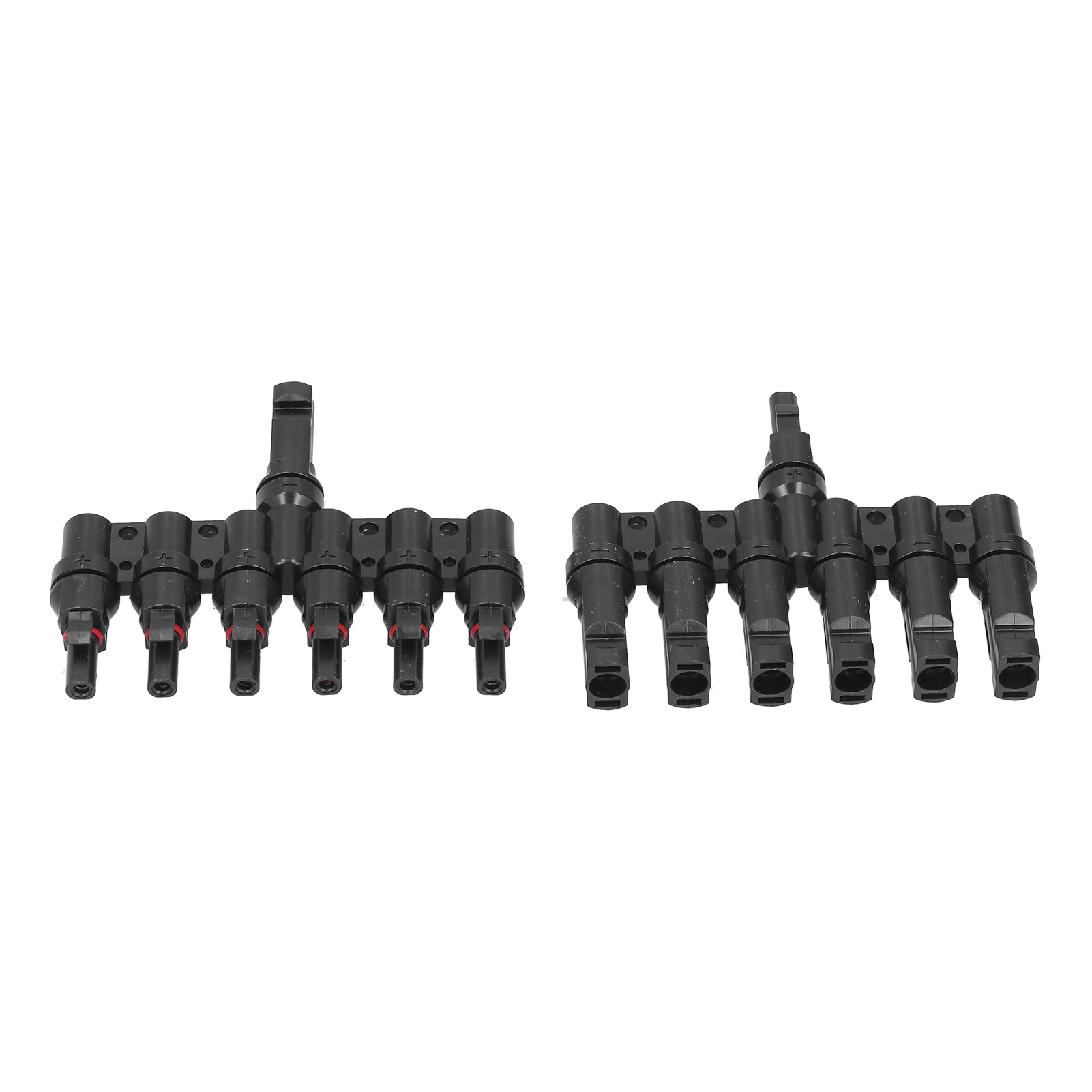 Wasserdichter Ip67-solarstecker (1 Bis 6 Anschlüsse), 20a/30a Parallel-photovoltaikanschluss Für 4–6 Mm² Kabel, Robustes Schwarzes Ppo-gehäuse