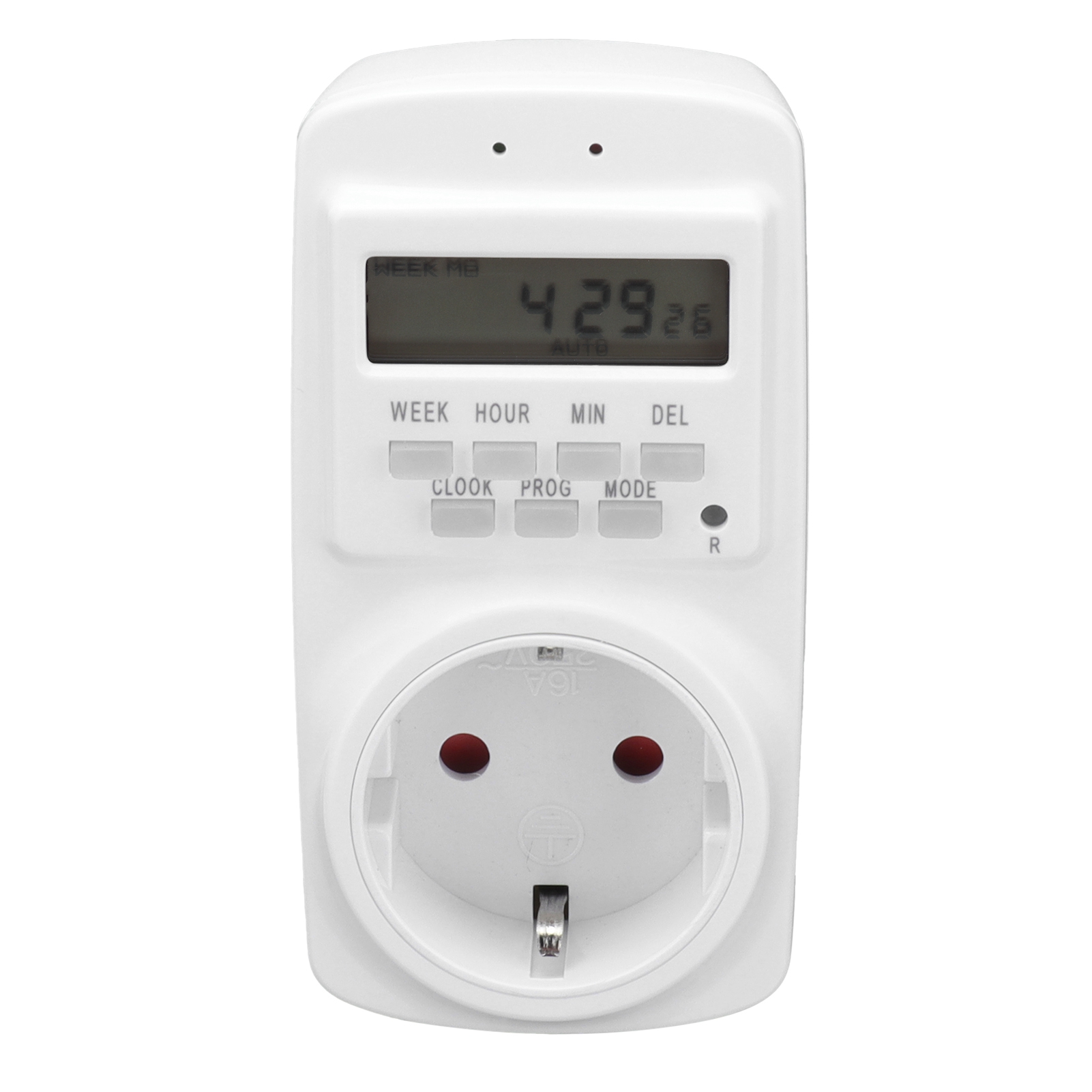 Programmierbarer Elektronischer Timer, 16-a-netzstecker, 24 Stunden, 16 Programme, Integrierter Akku, Kupfer, Polycarbonat, 10,5 X 5,5 X 7,5 Cm