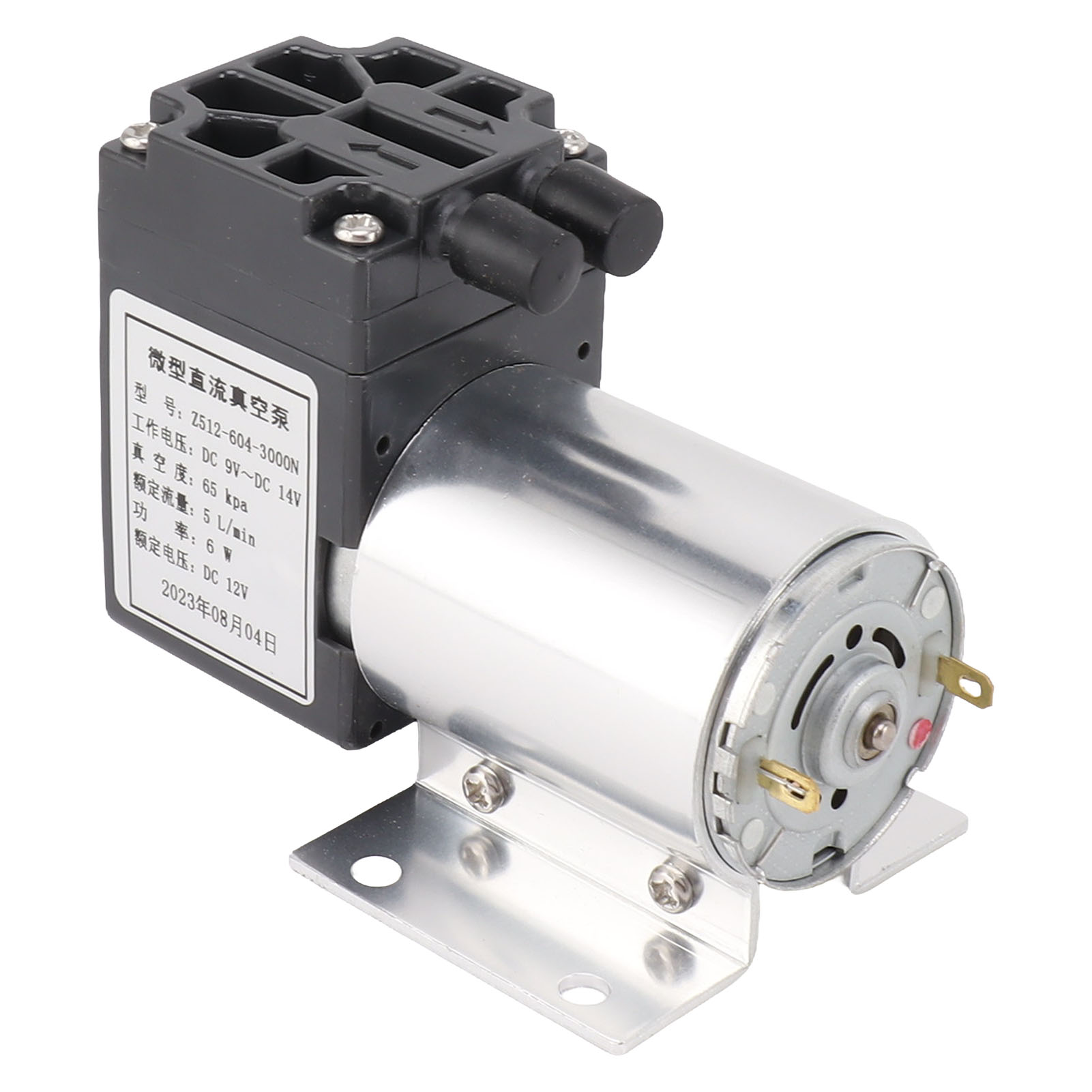 Ölfreie 12-v-vakuumpumpe, 5 L/min Fördermenge, -120 Kpa Druck, Kompakte Aluminium- Und Abs-konstruktion Mit Ständer, Ideal Zum Abdichten