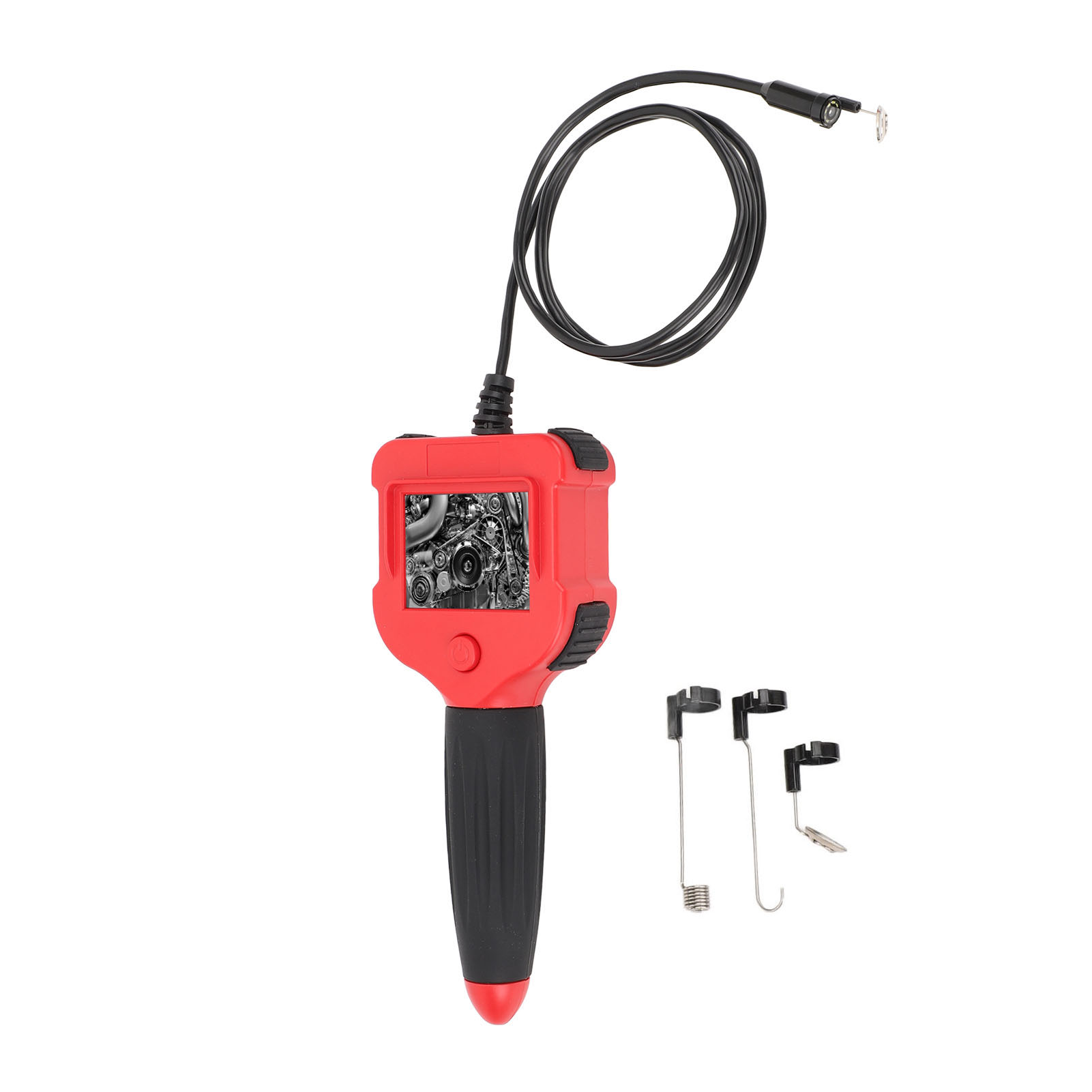 Tragbares Endoskop Mit 2,4-zoll-lcd-bildschirm, 8-mm-objektiv, Ip67 Wasserdicht, 1 M Starres Kabel, 8 Einstellbare Leds Zur Selbstinspektion