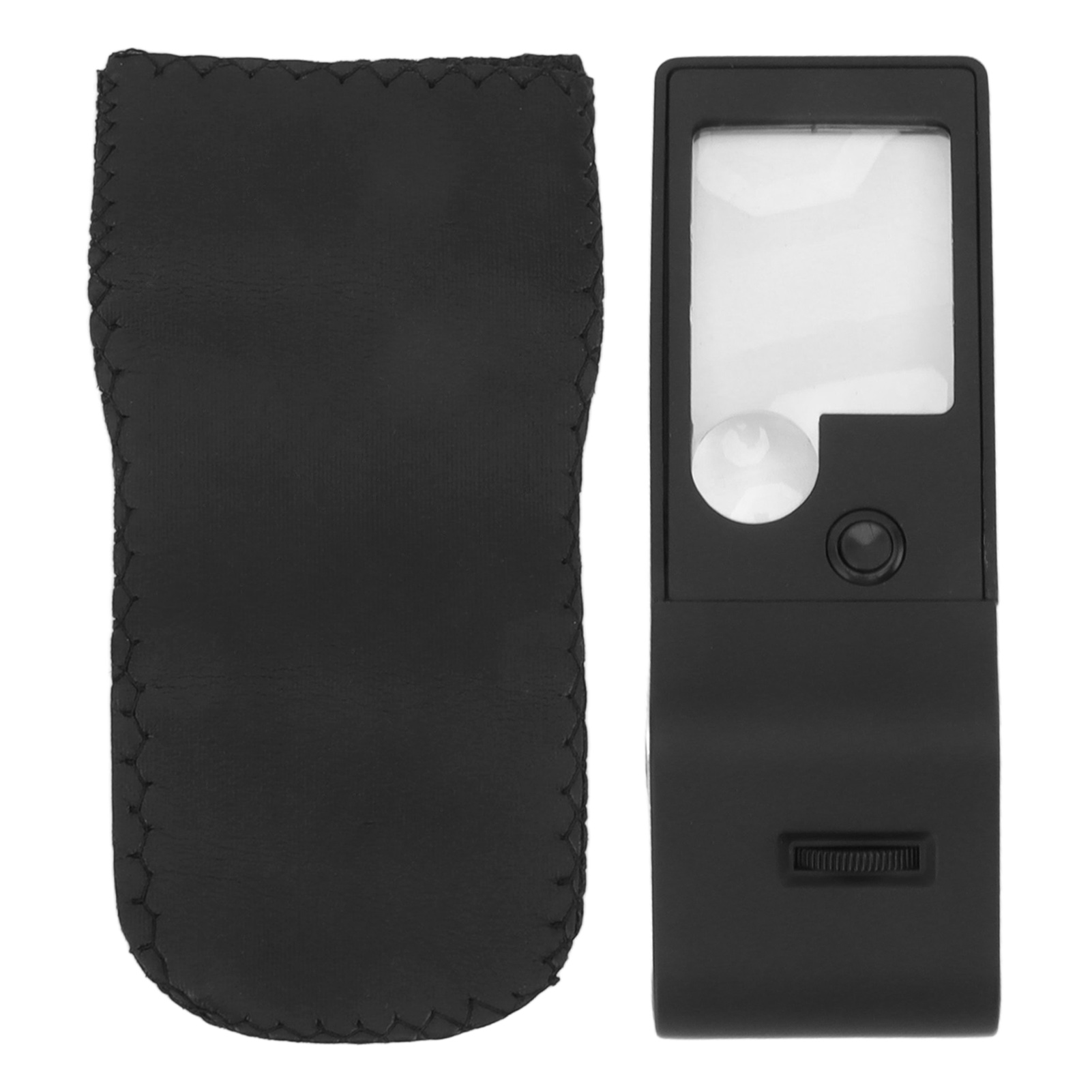 Tragbare Led-lupe 3x/10x/55x, Asphärische Acryllinse, Weißes Licht, Uv-licht, Ergonomisches Design, Schwarz, Inklusive Etui